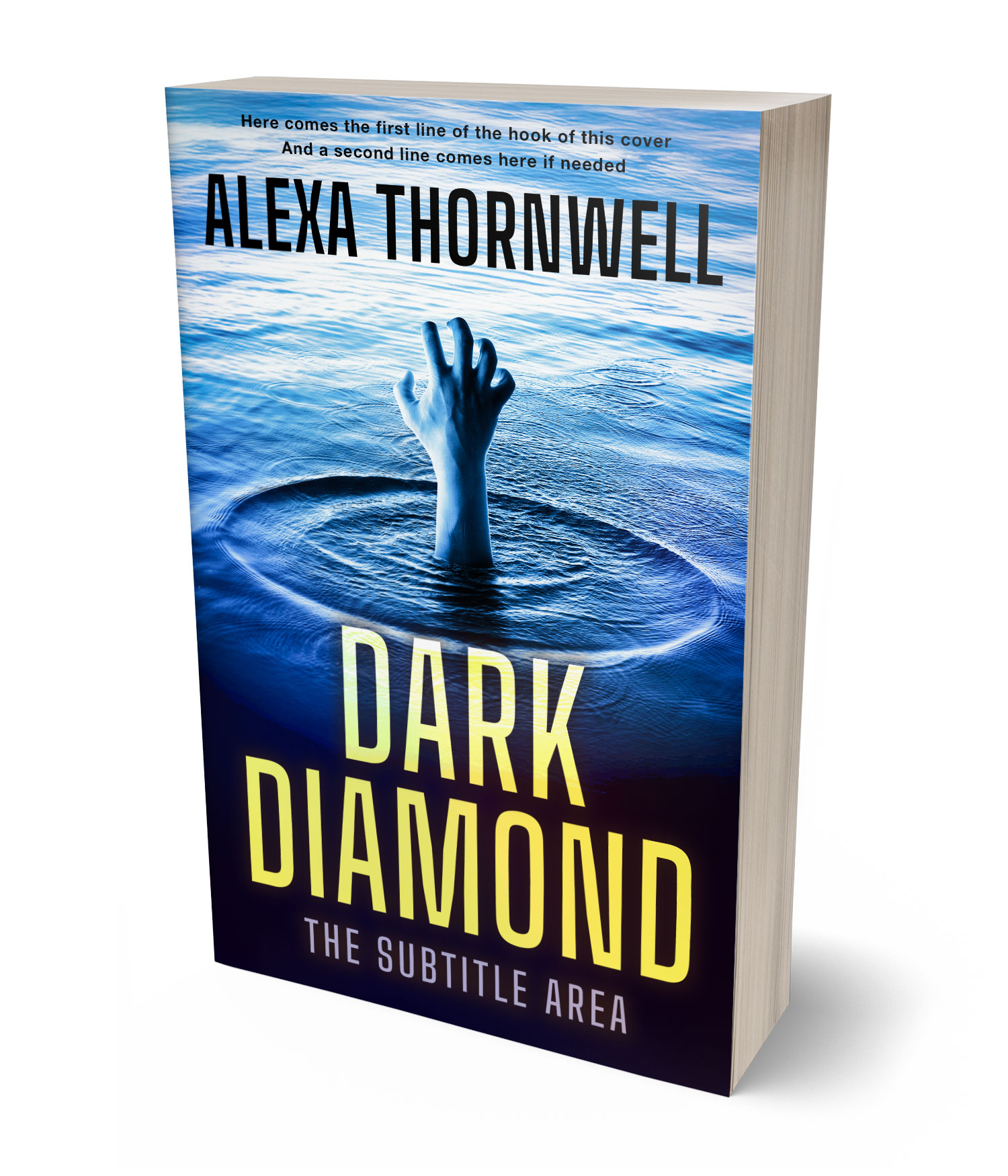 3D view of Premade Mystery & Thriller & Suspense Book Cover - Ebony #36048 | BookCoverZone*