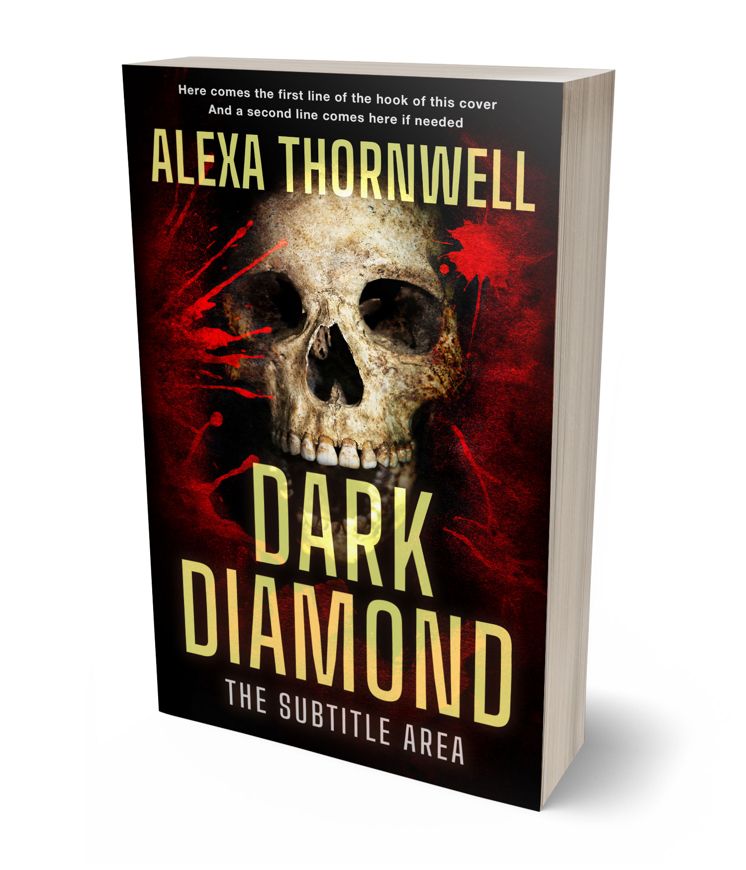 3D view of Premade Horror Book Cover - Whiskey #36049 | BookCoverZone*