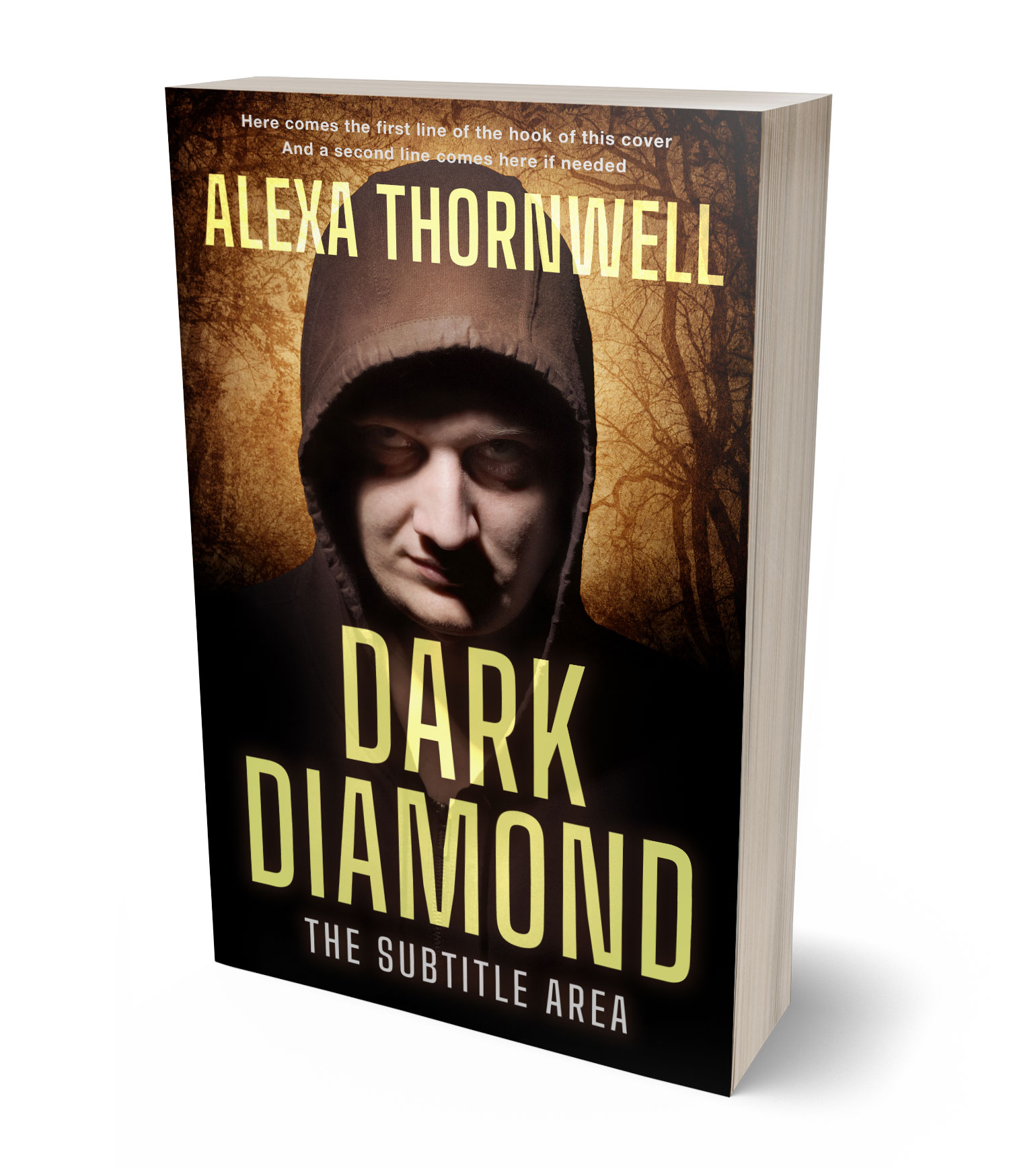 3D view of Premade Mystery & Thriller & Suspense Book Cover - Laser #36050 | BookCoverZone*