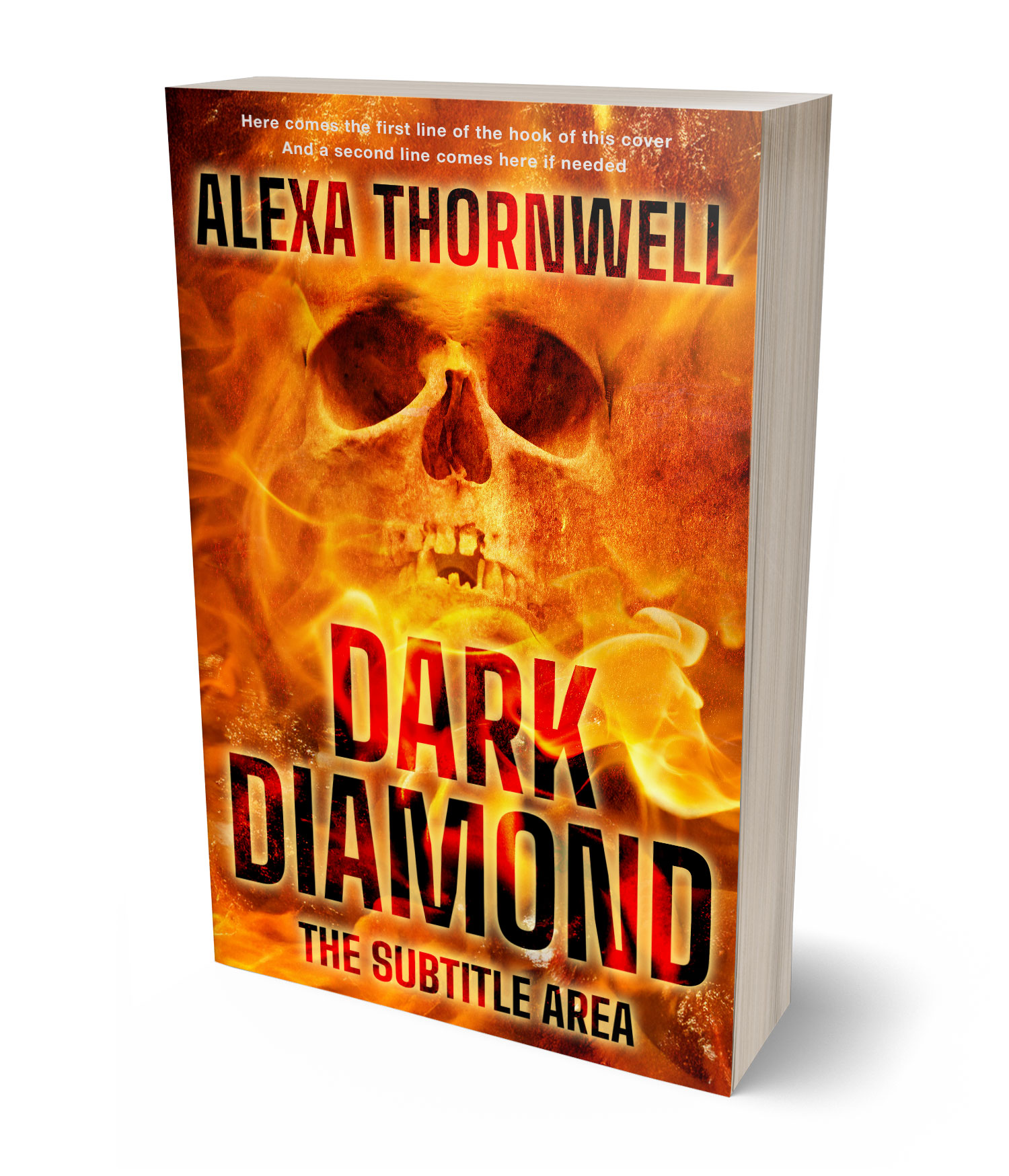 3D view of Custom & Premade Horror Book Cover - Rock Spray #36051 | BookCoverZone*