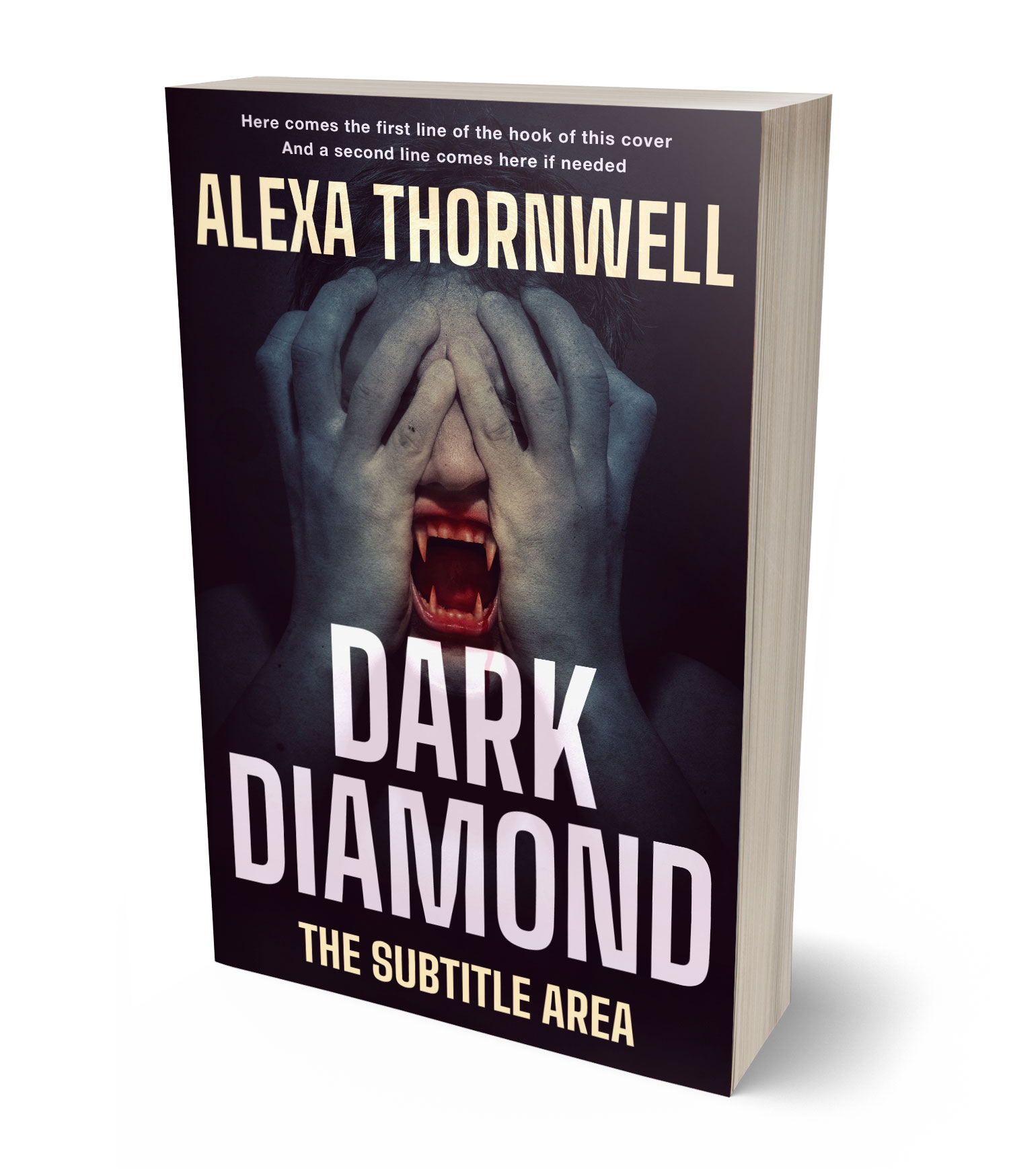 3D view of Premade Horror Book Cover - Wafer #36052 | BookCoverZone*