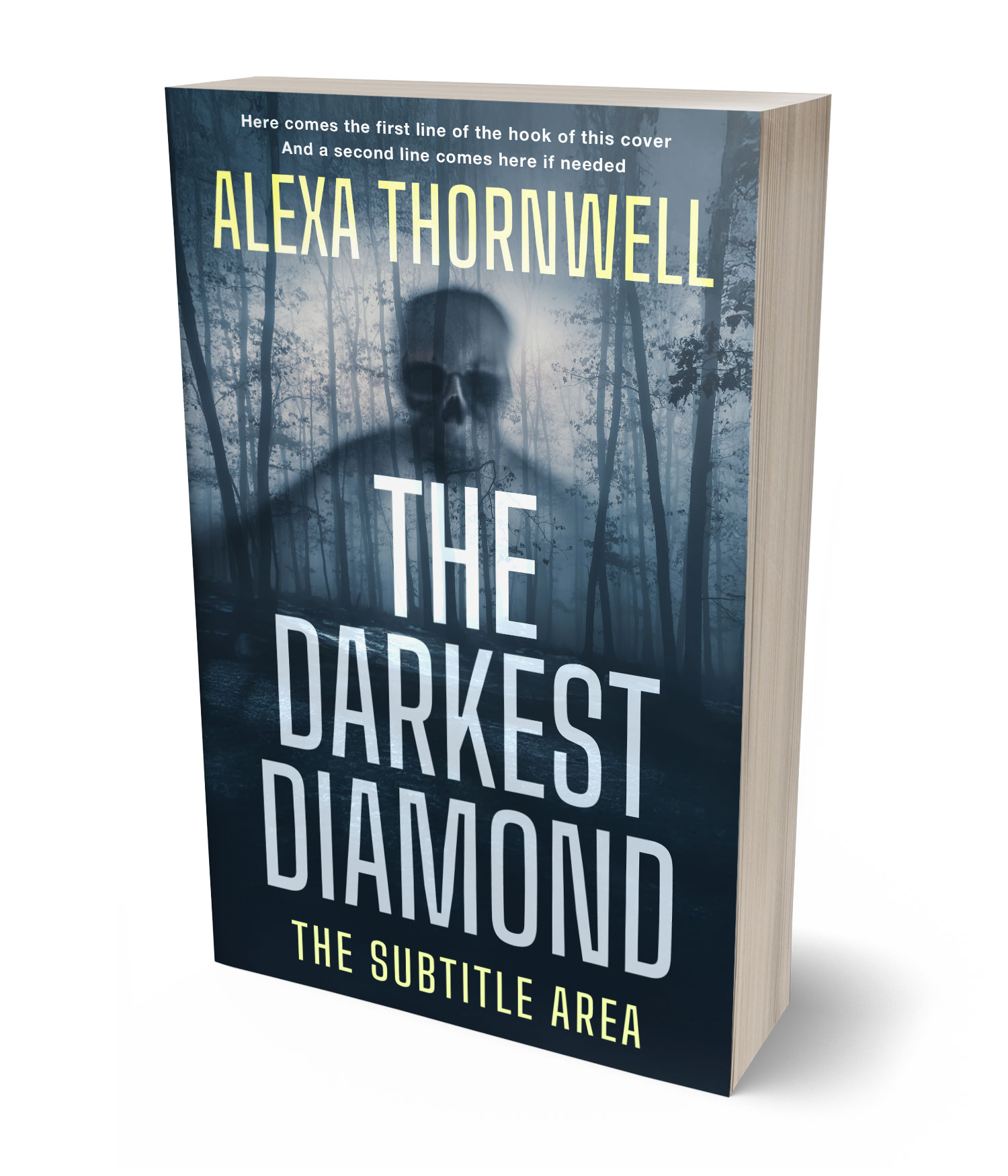 3D view of Premade Horror Book Cover - Pickled Bluewood #36054 | BookCoverZone*