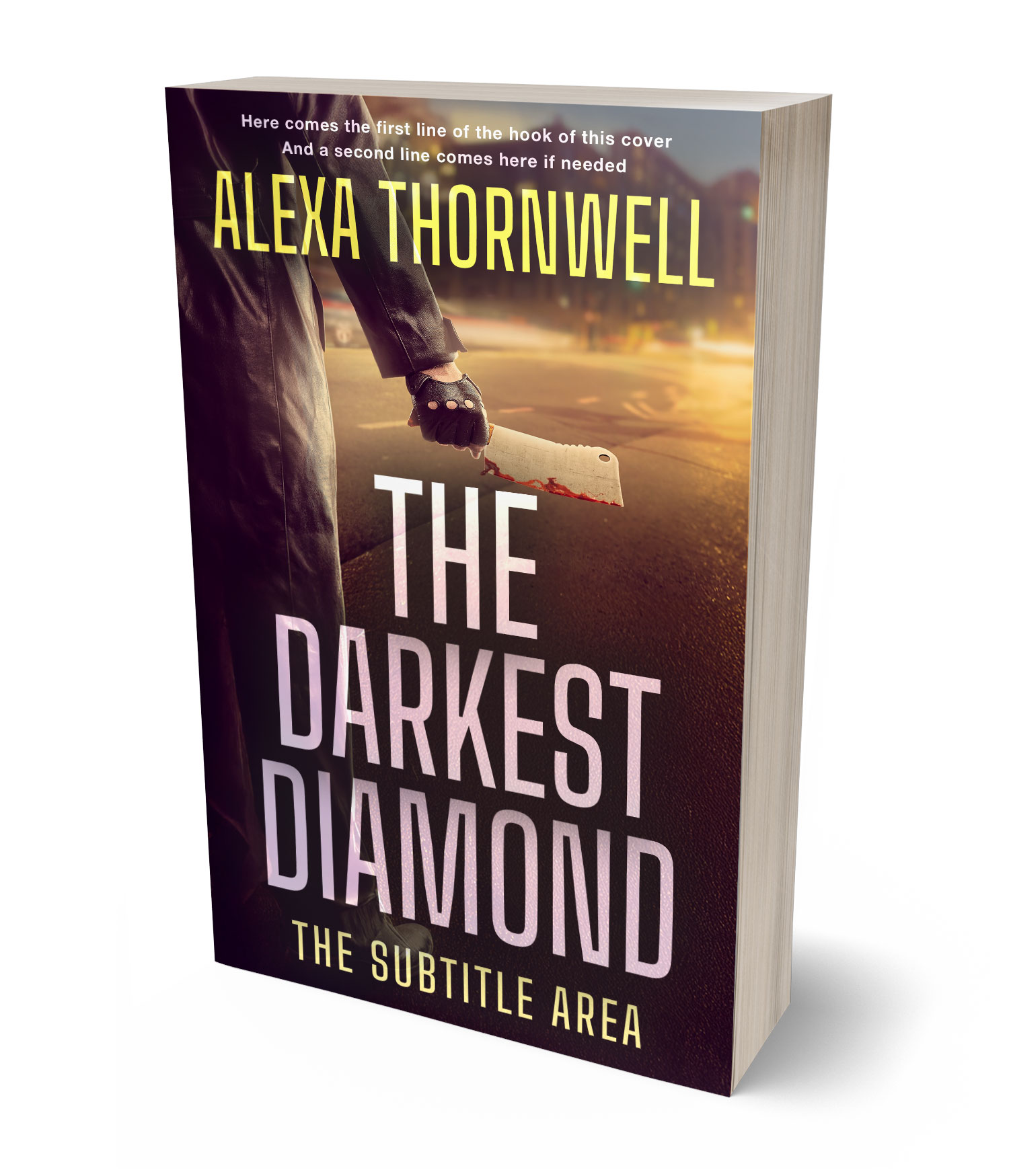 3D view of Premade Mystery & Thriller & Suspense Book Cover - Brandy #36056 | BookCoverZone*