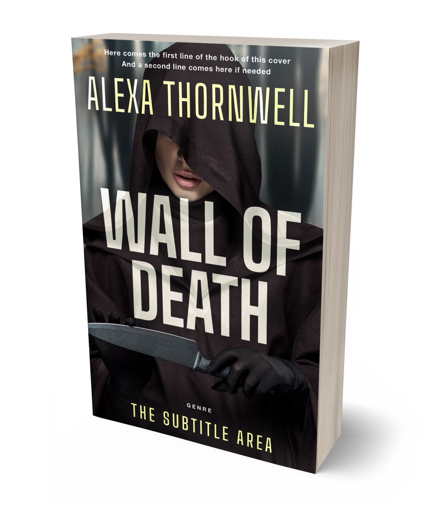 3D view of Premade Mystery & Thriller & Suspense Book Cover - Thunder #36060 | BookCoverZone*