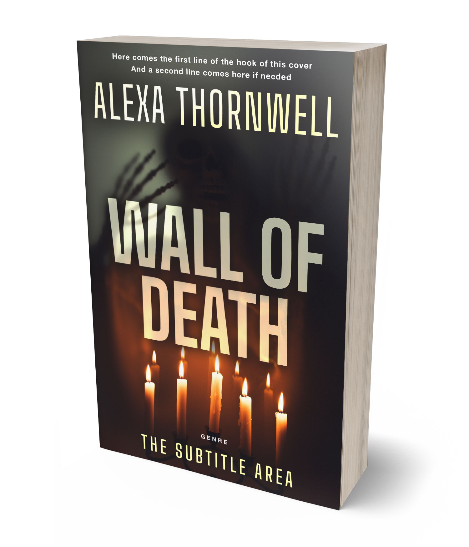 3D view of Premade Horror Book Cover - Woody Brown #36061 | BookCoverZone*