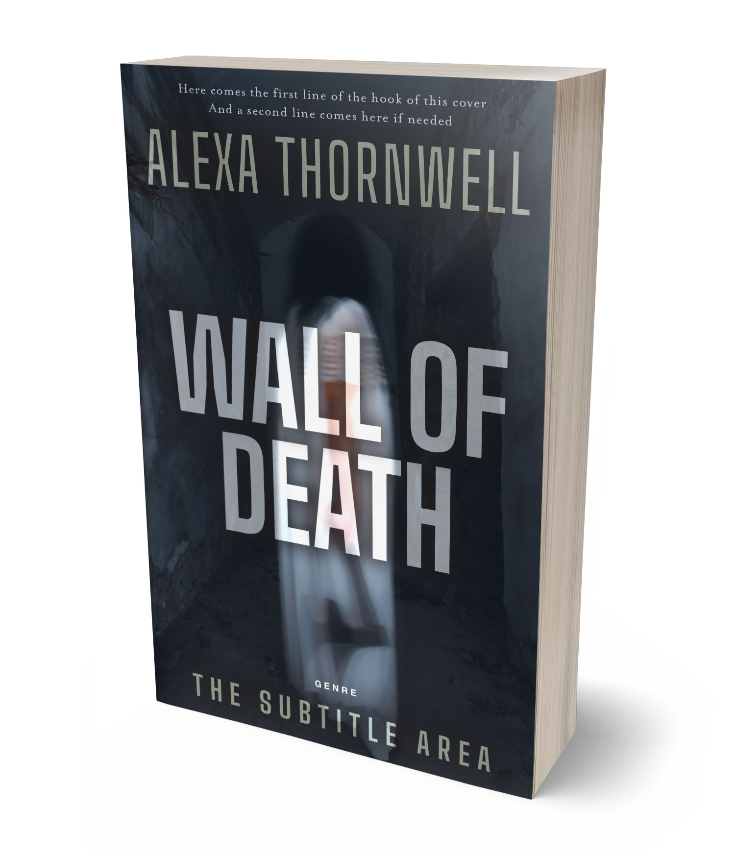 3D view of Premade Horror Book Cover - Shark #36062 | BookCoverZone*