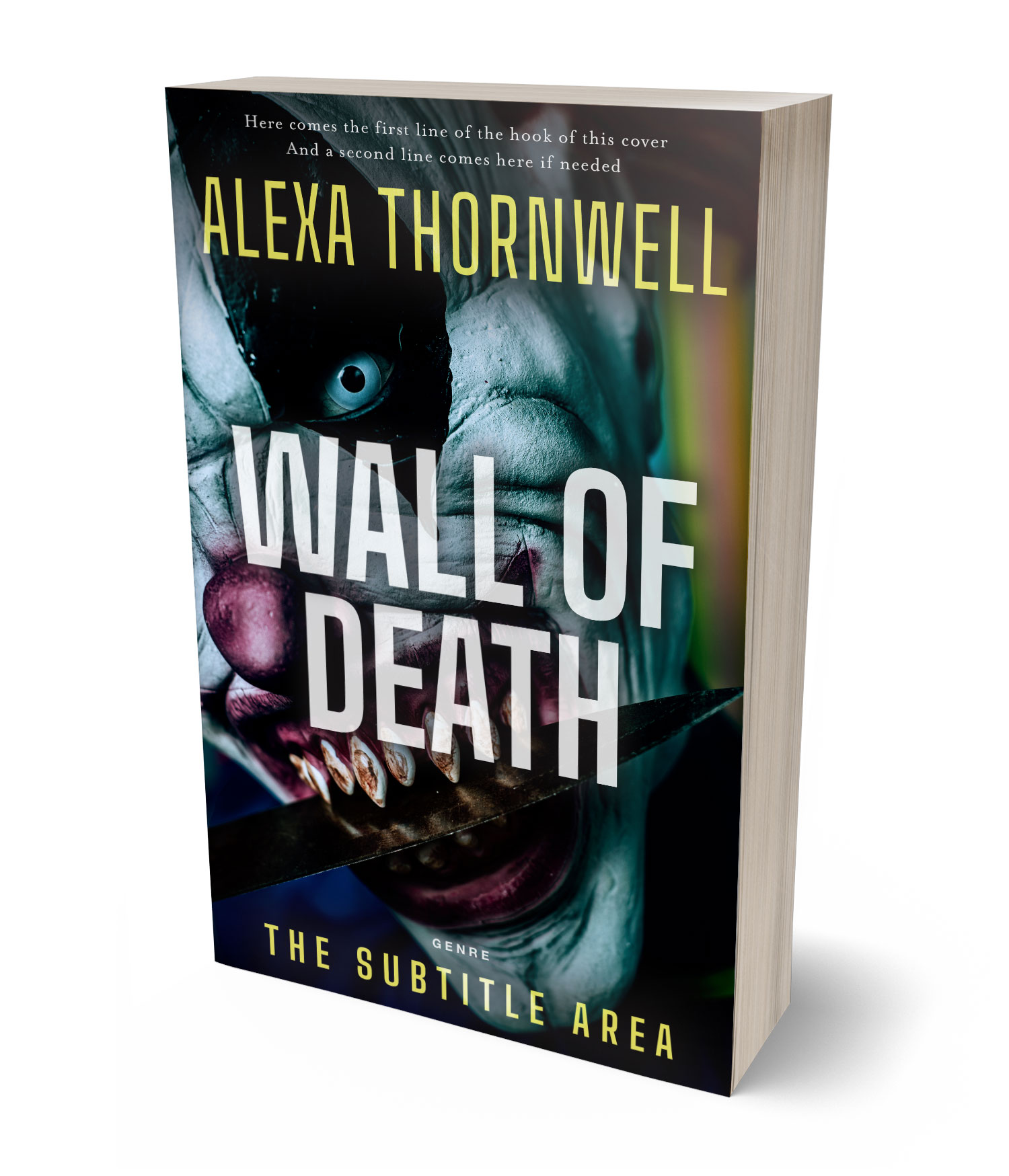 3D view of Premade Horror Book Cover - Moon Mist #36063 | BookCoverZone*