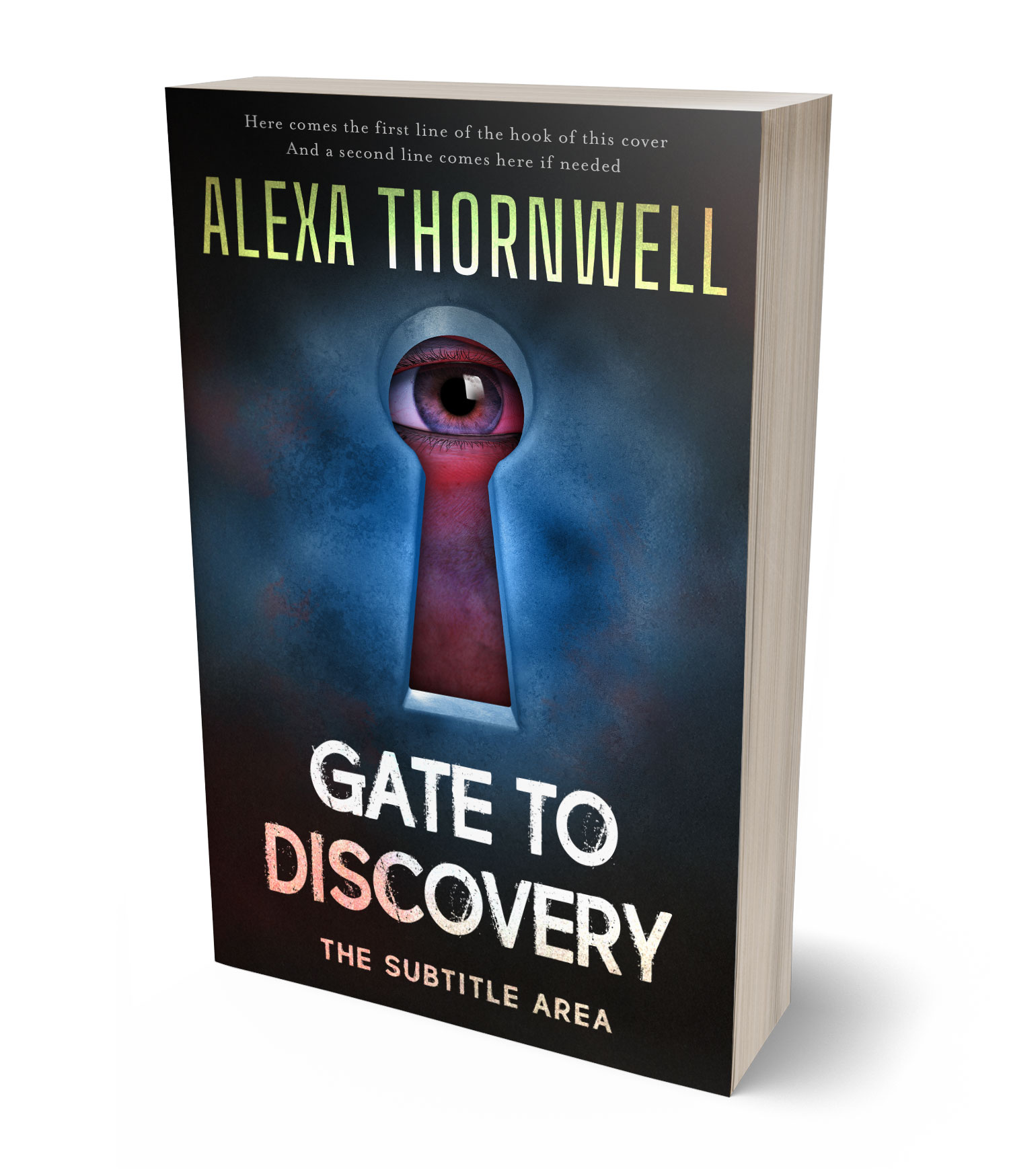 3D view of Premade Mystery & Thriller & Suspense Book Cover - Shark #36065 | BookCoverZone*