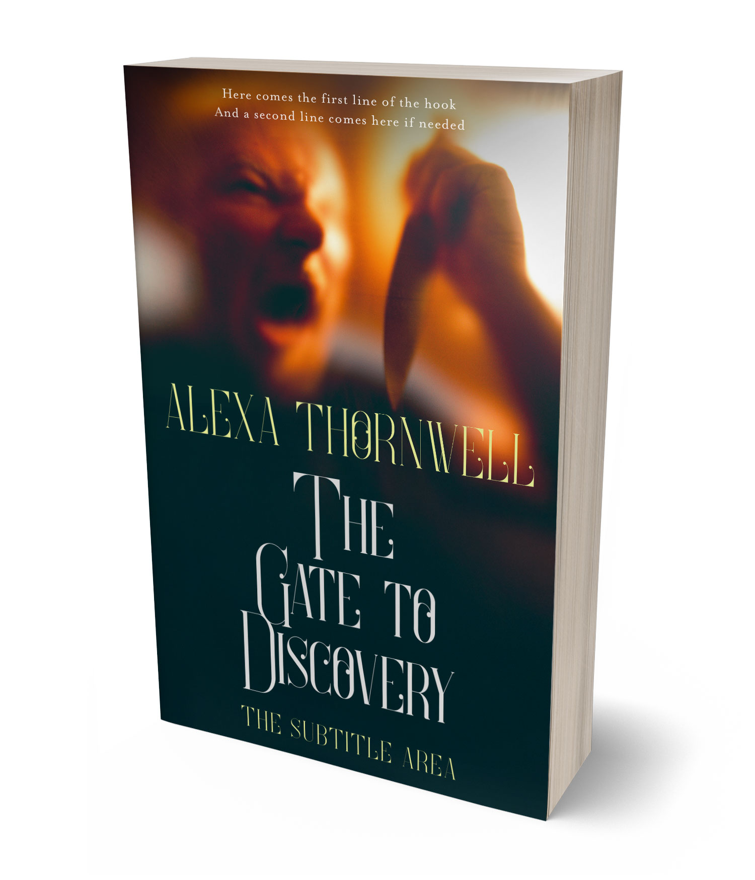 3D view of Premade Mystery & Thriller & Suspense Book Cover - Shark #36068 | BookCoverZone*