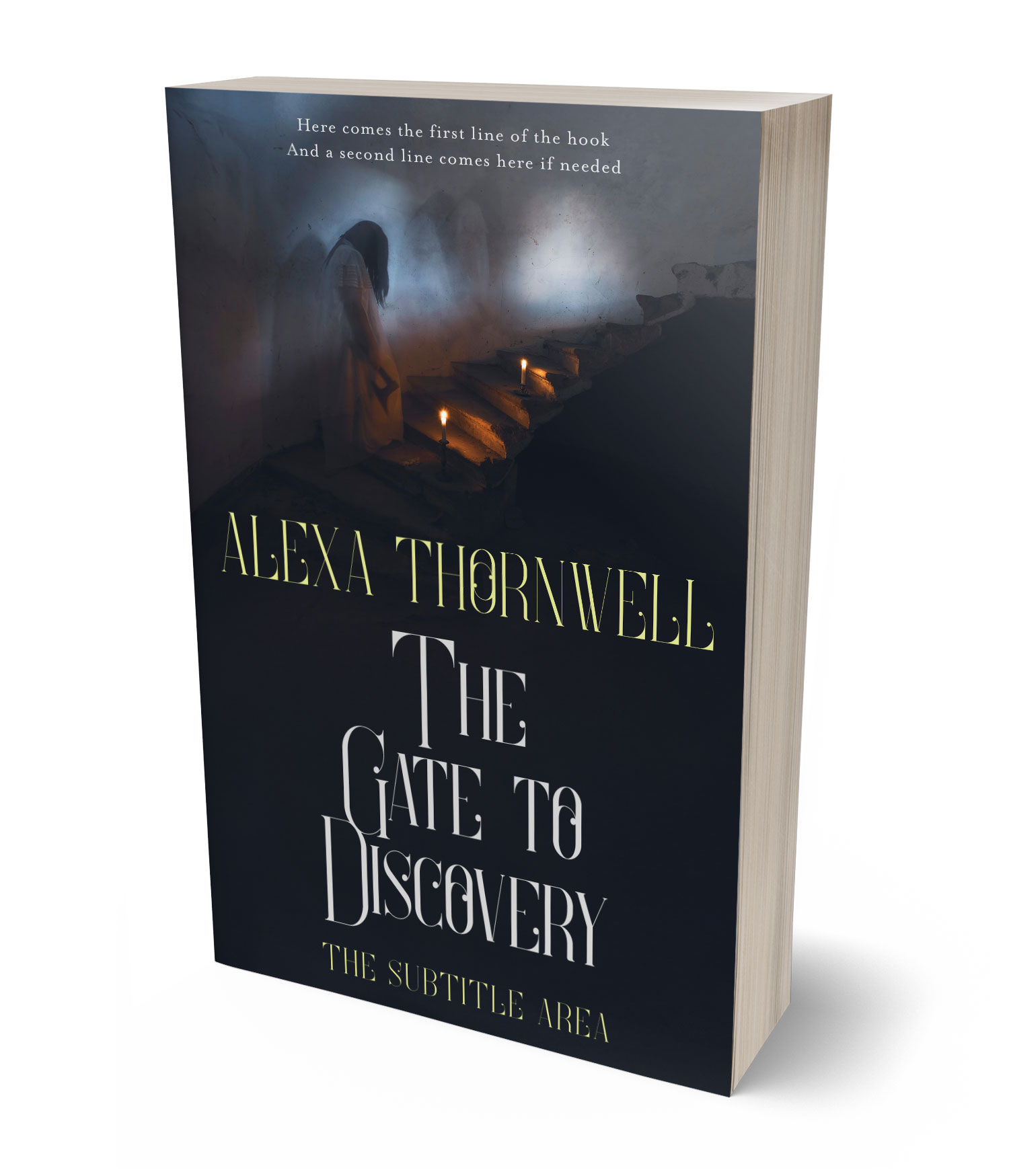 3D view of Premade Horror Book Cover - Shark #36069 | BookCoverZone