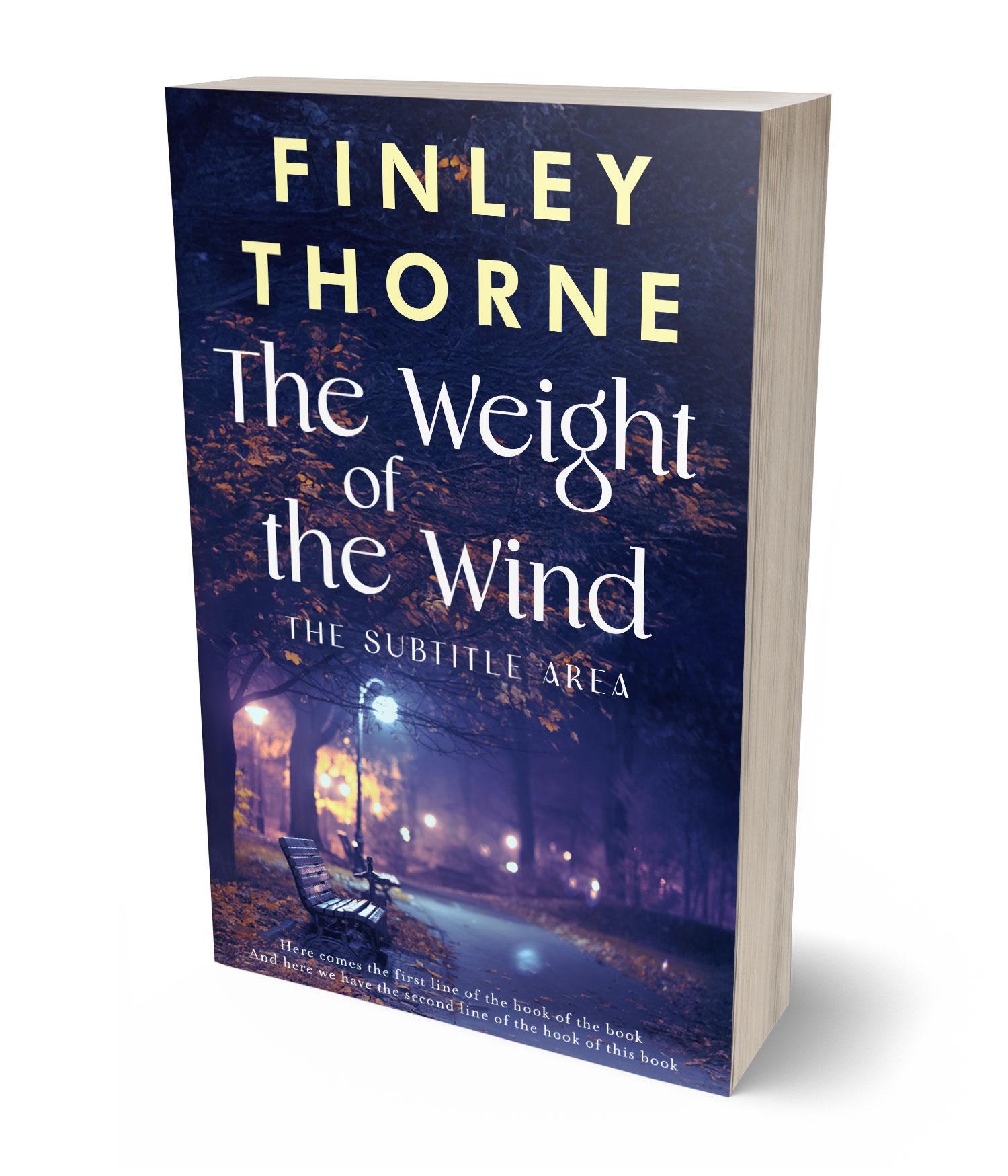 3D view of Premade Literary Fiction Book Cover - Port Gore #36073 | BookCoverZone*