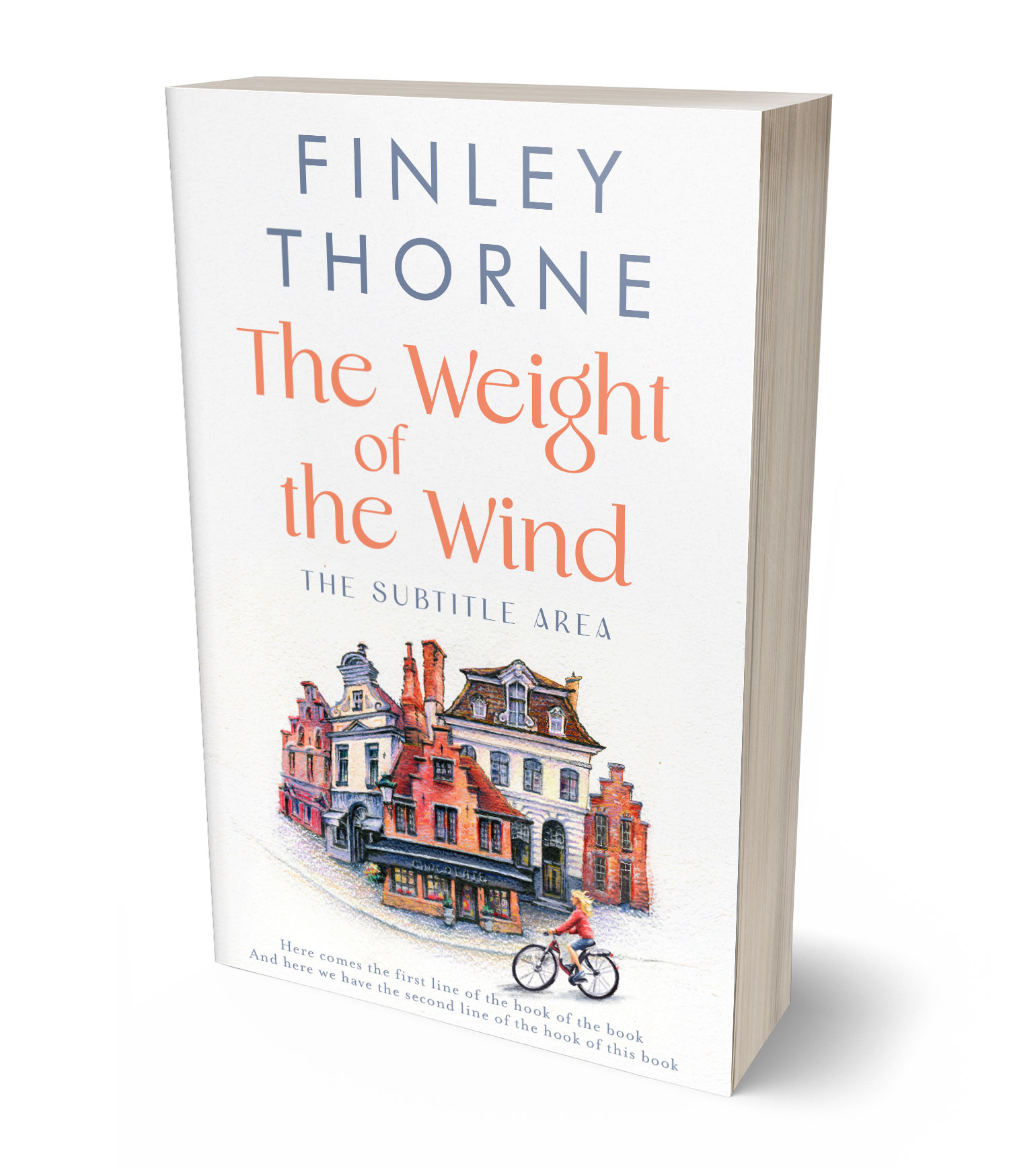 3D view of Premade Literary Fiction Book Cover - Trout #36074 | BookCoverZone*