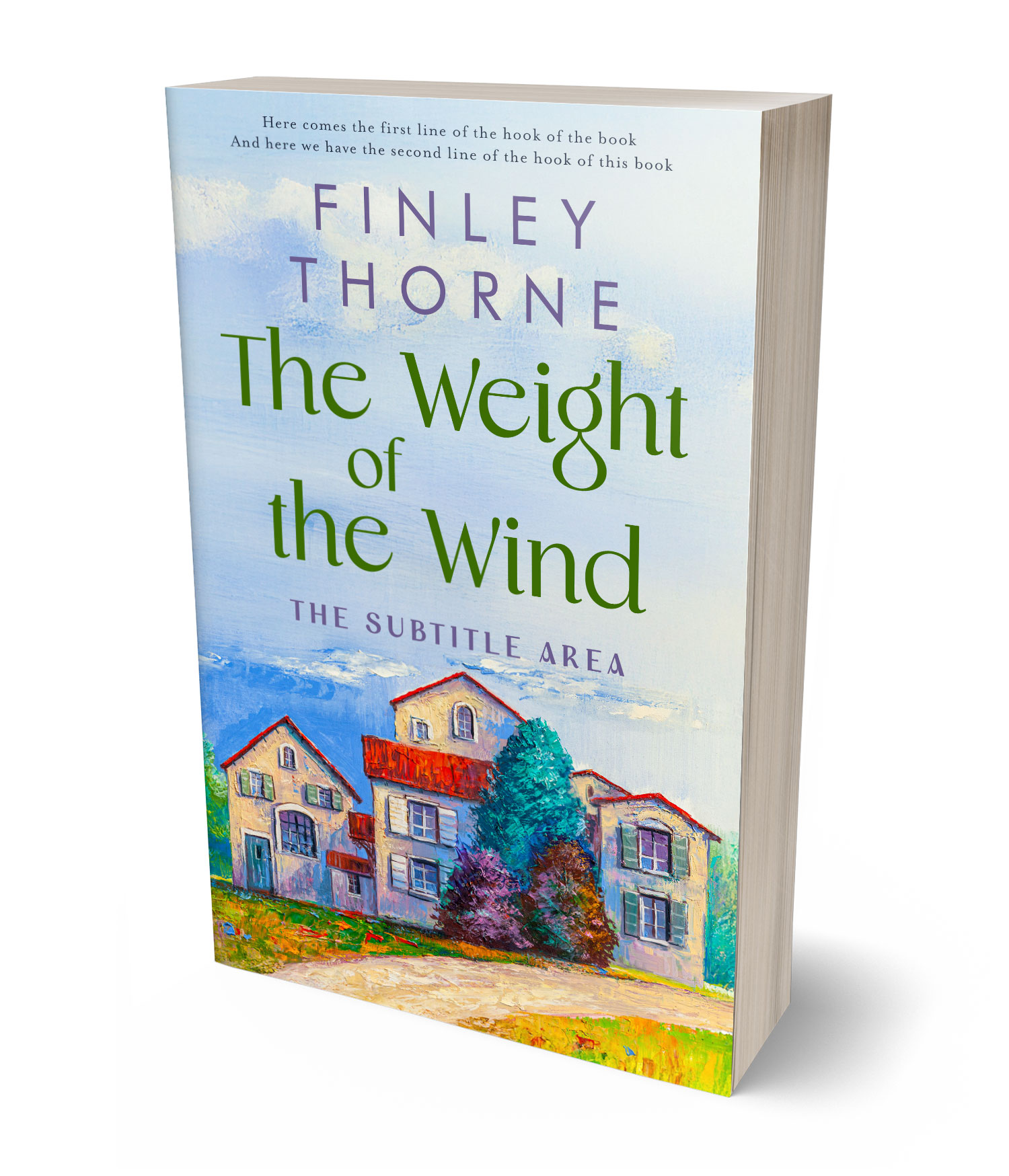 3D view of Premade Literary Fiction Book Cover - Geyser #36080 | BookCoverZone*