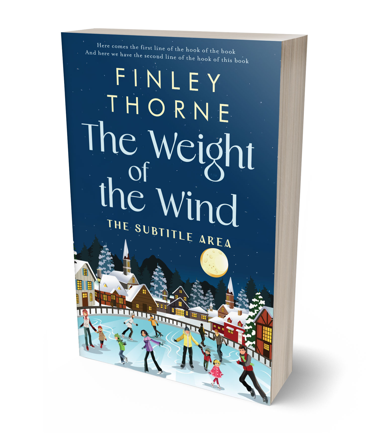 3D view of Premade Literary Fiction Book Cover - Conch #36081 | BookCoverZone*