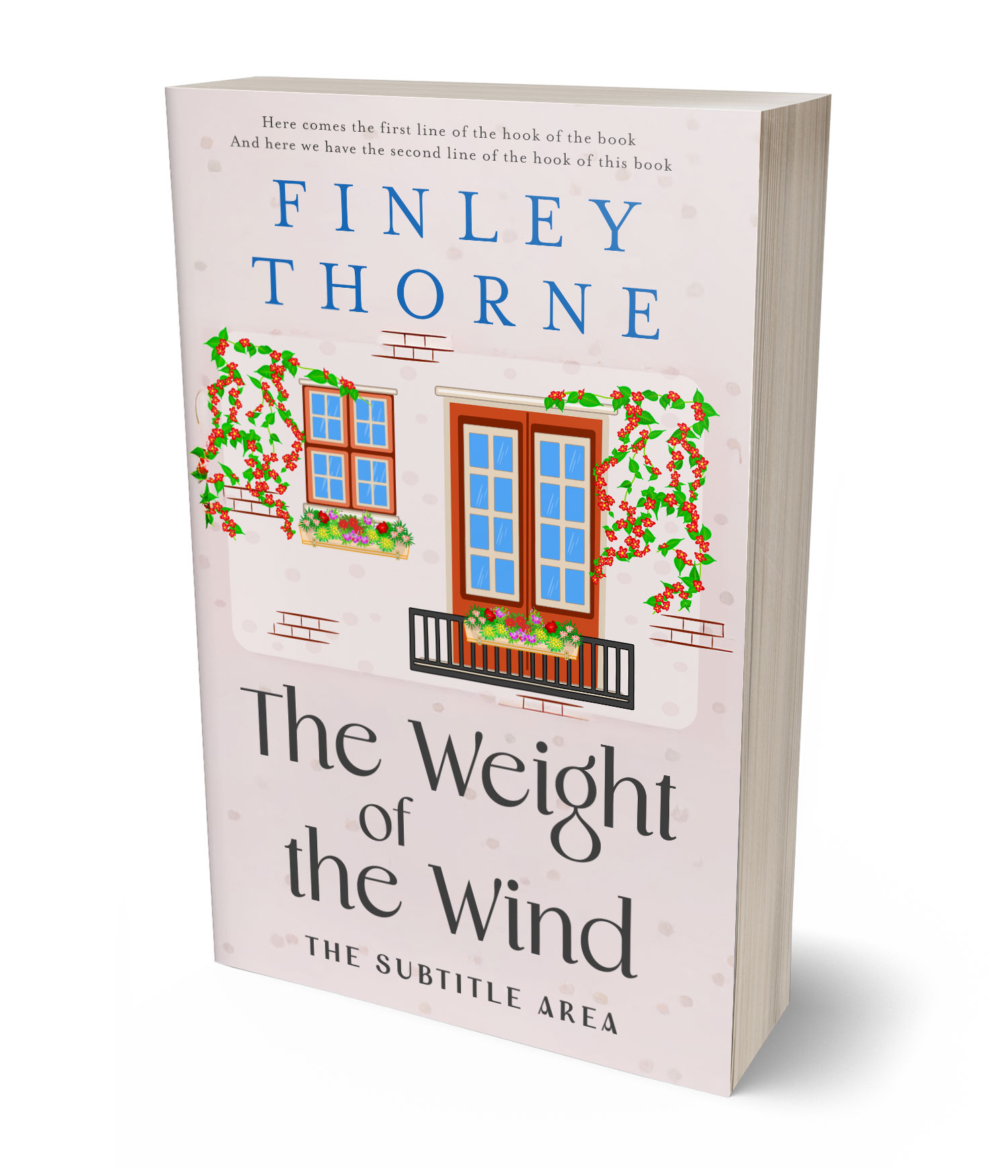 3D view of Premade Literary Fiction Book Cover - Pearl Bush #36083 | BookCoverZone*