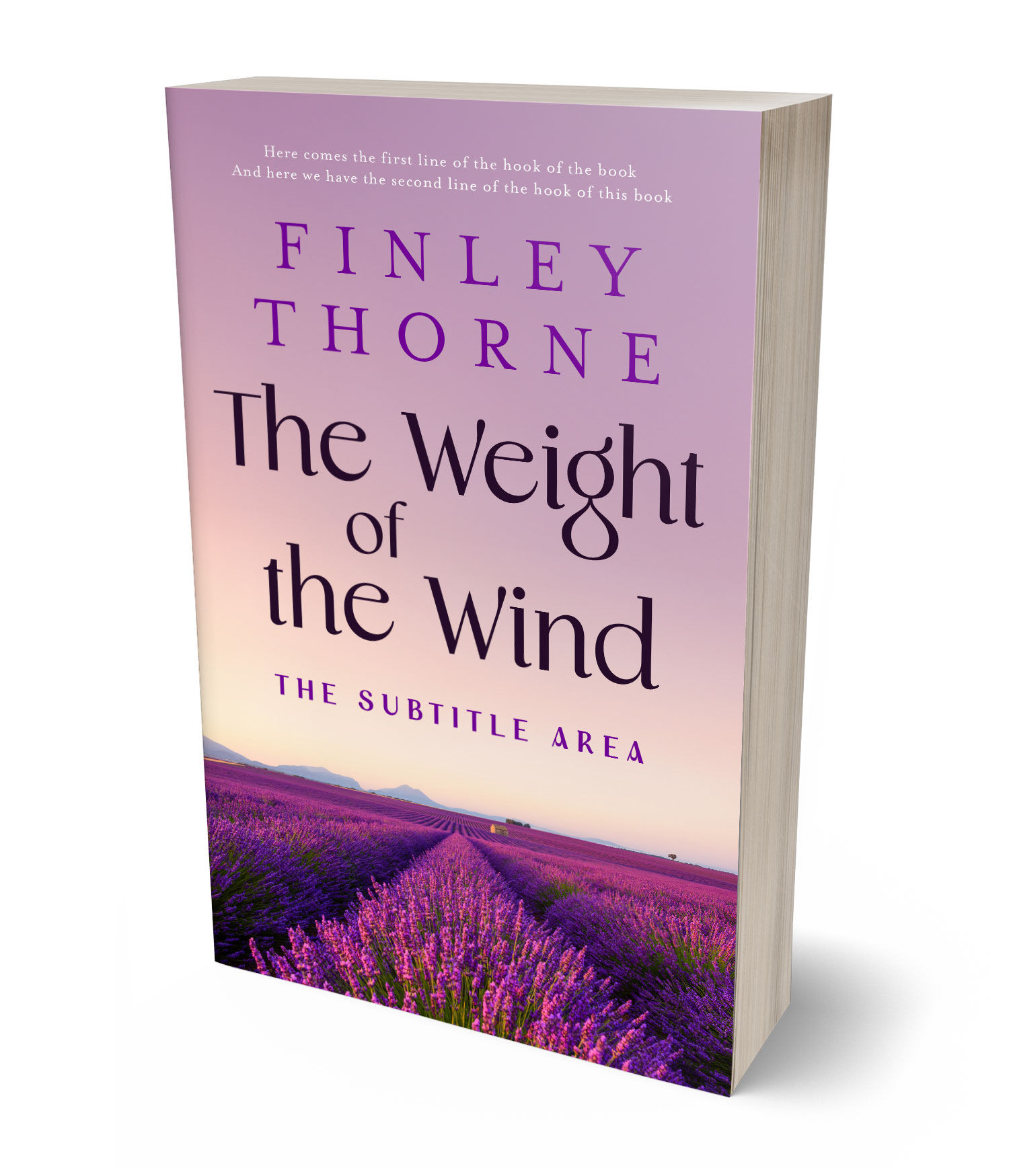 3D view of Premade Nature Book Cover - Blossom #36086 | BookCoverZone*