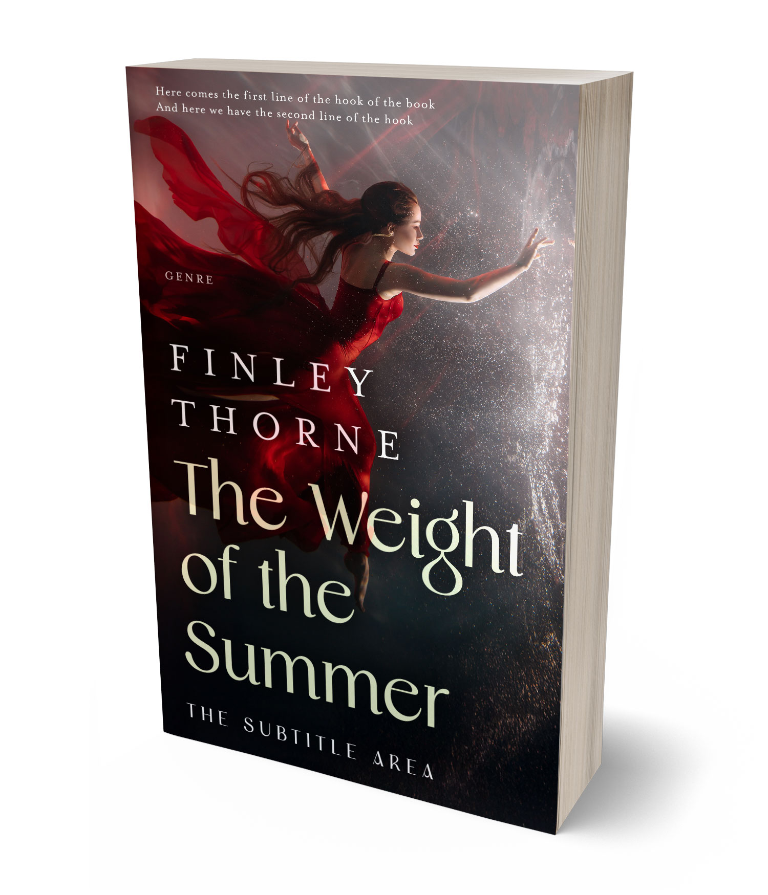 3D view of Premade Fantasy Book Cover - Cocoa Brown #36096 | BookCoverZone*