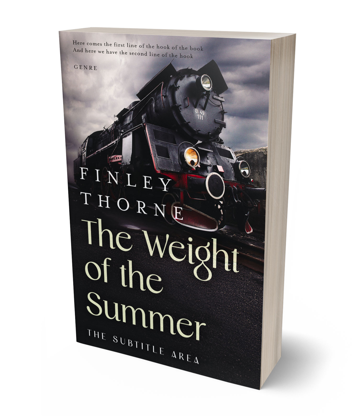 3D view of Premade Action & Adventure Book Cover - Silver Rust #36097 | BookCoverZone*