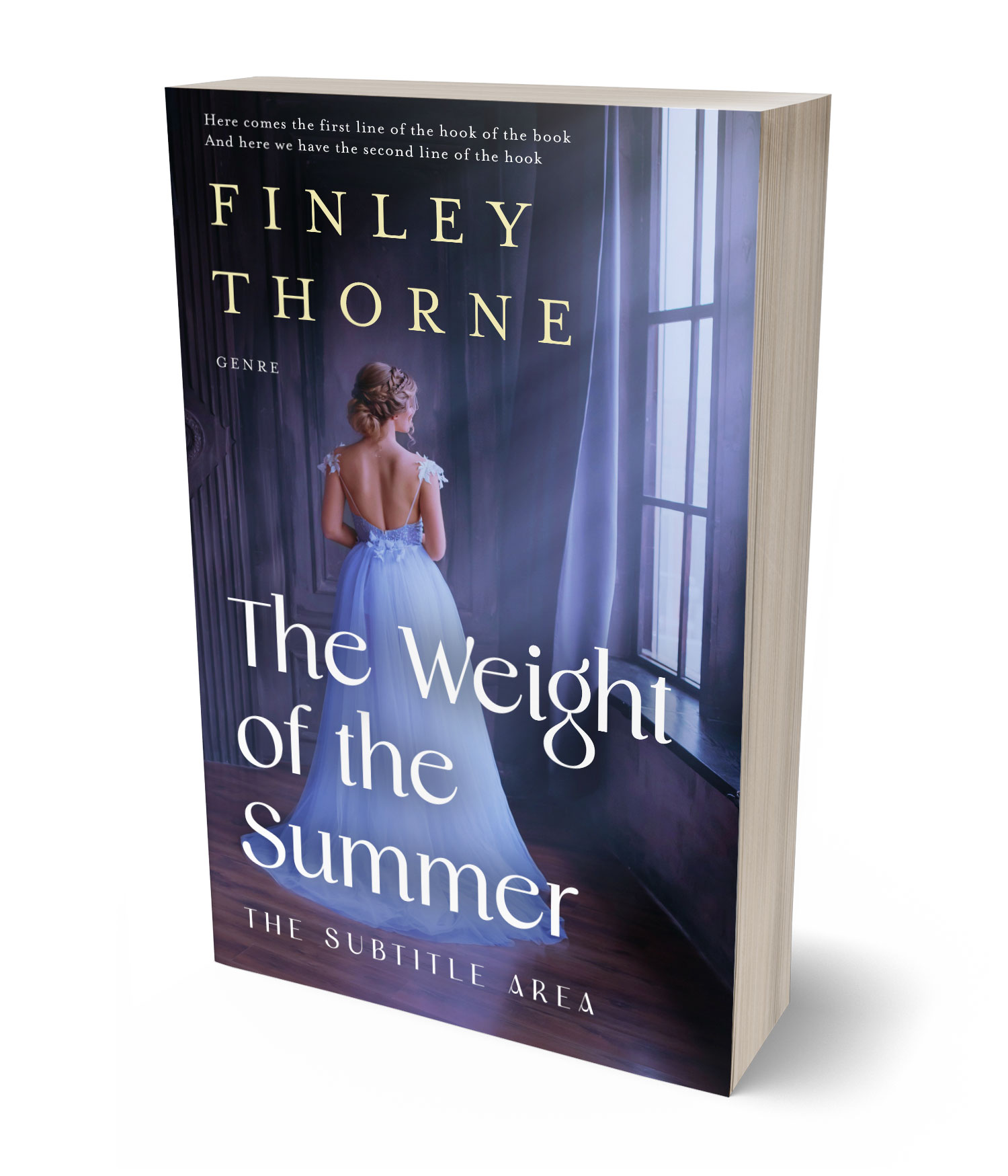 3D view of Premade Romance Book Cover - Charade #36099 | BookCoverZone*