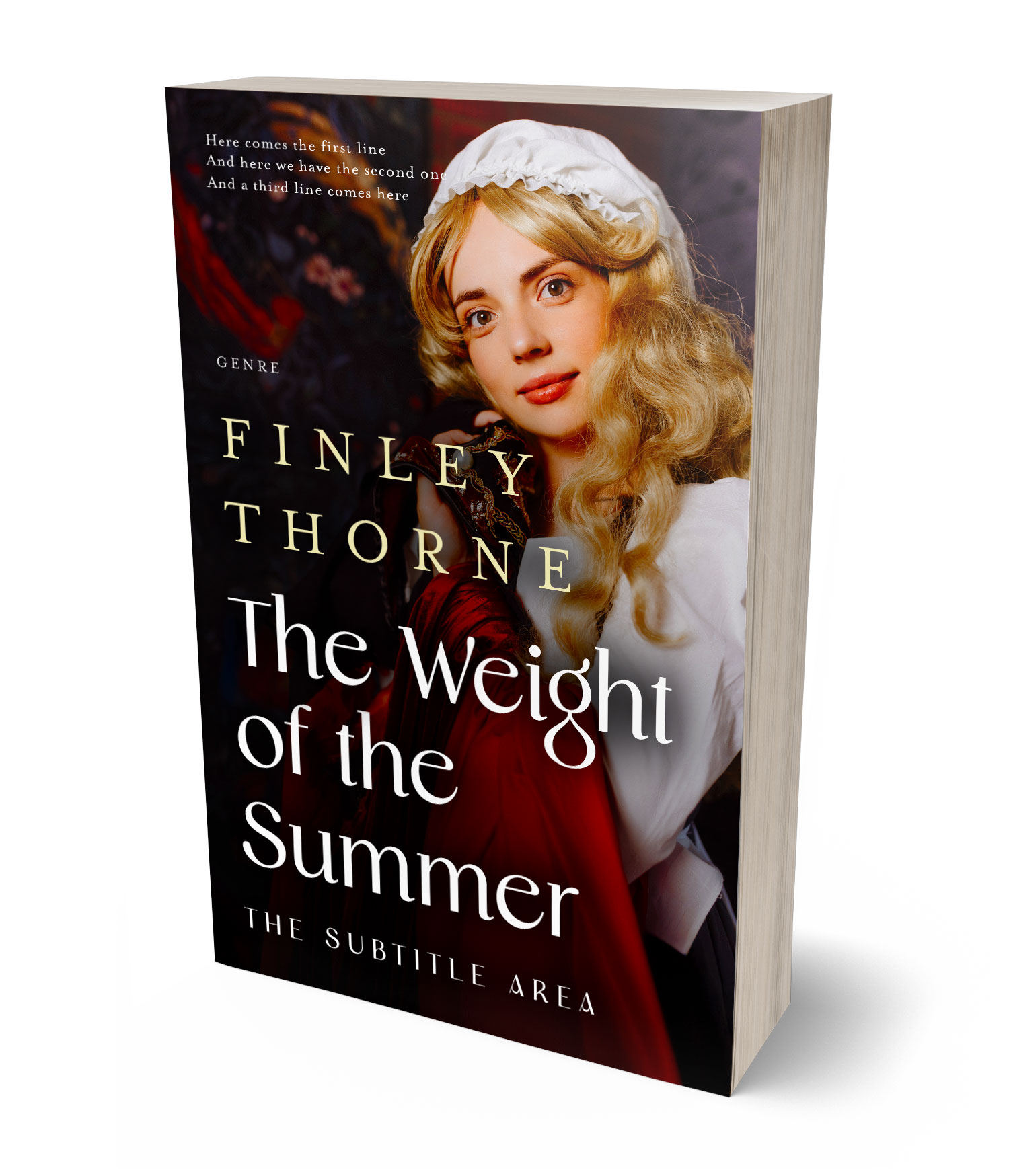 3D view of Premade Historical Book Cover - Indian Khaki #36100 | BookCoverZone*