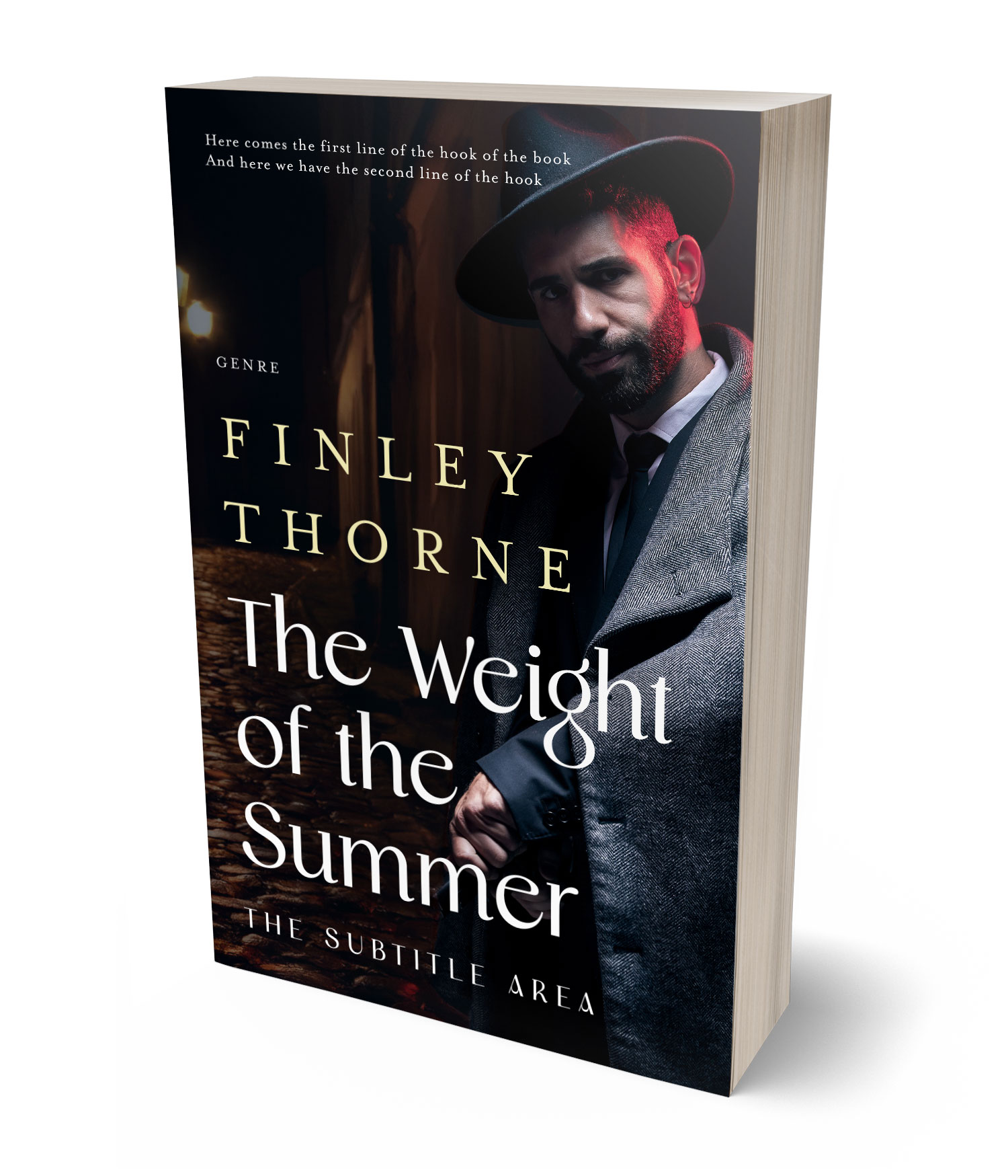 3D view of Premade Mystery & Thriller & Suspense Book Cover - Woodsmoke #36101 | BookCoverZone*