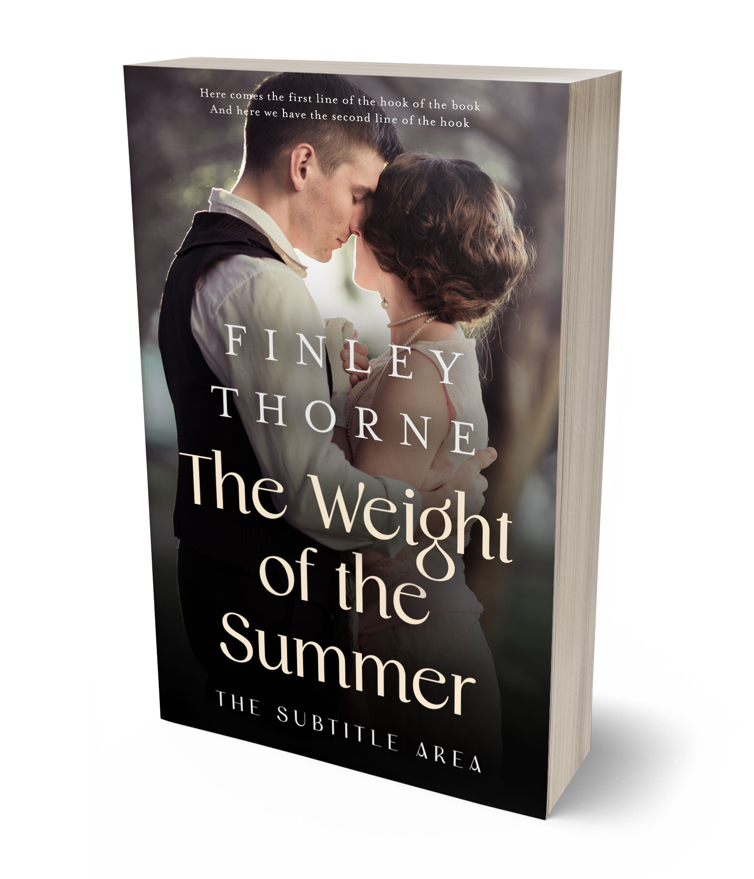 3D view of Premade Romance Book Cover - Thunder #36102 | BookCoverZone*