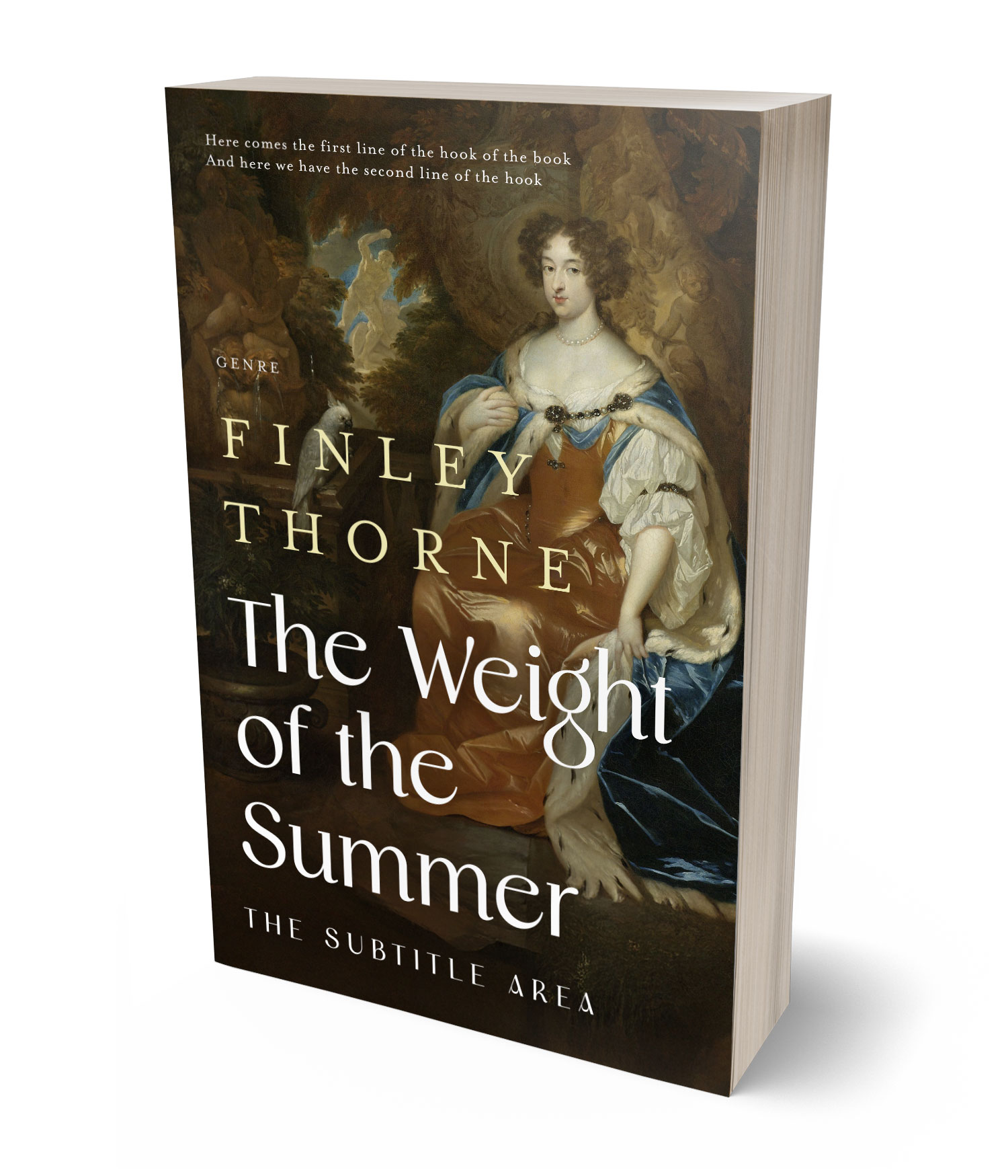 3D view of Premade Historical Book Cover - Black Marlin #36103 | BookCoverZone*