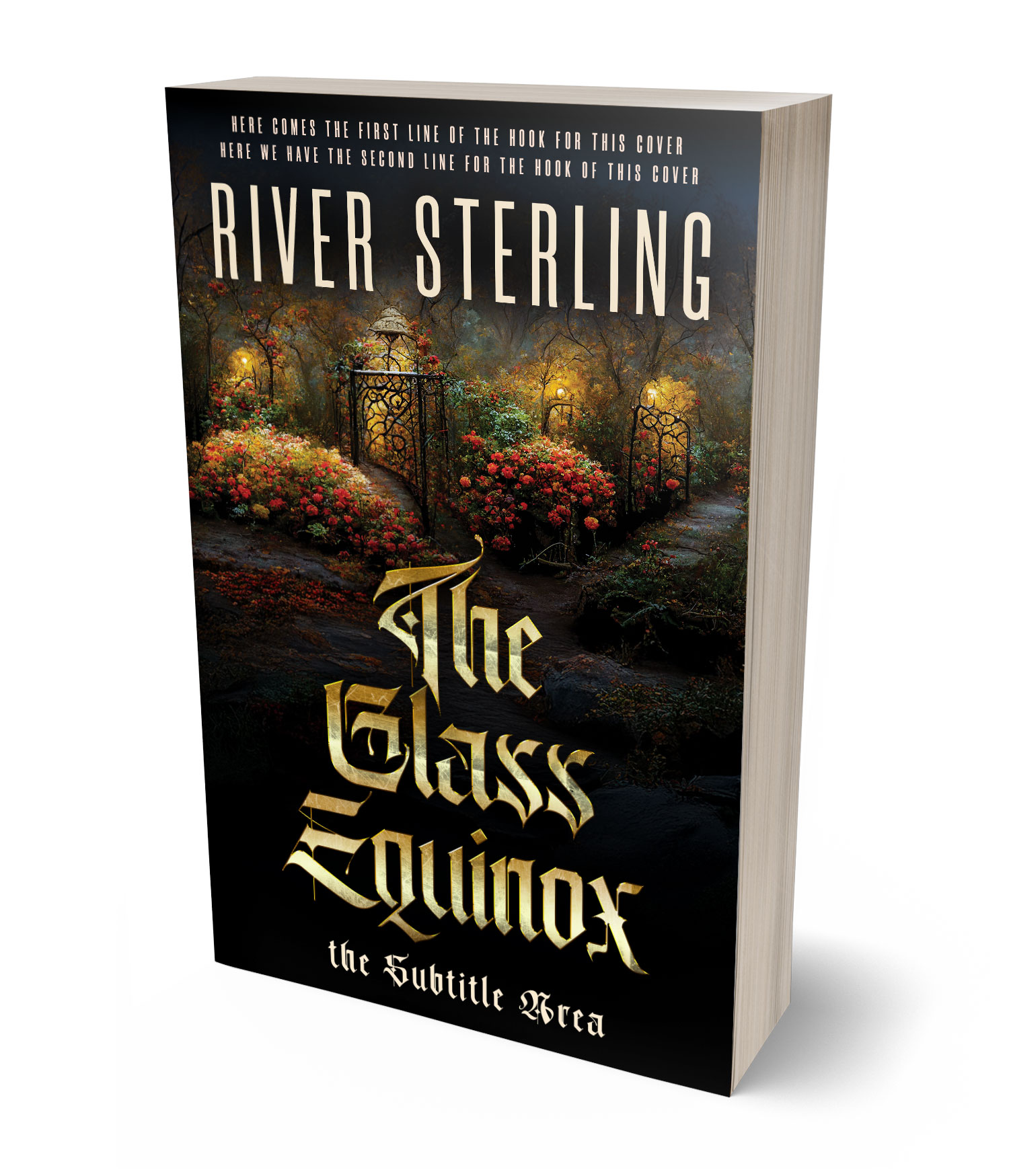 3D view of Premade Fantasy Book Cover - Tan #36109 | BookCoverZone*