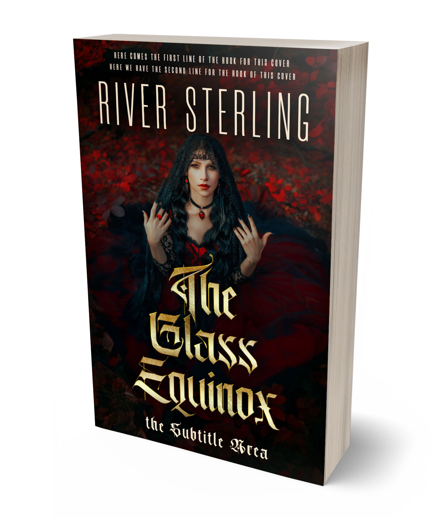 3D view of Premade Fantasy Book Cover - Night Rider #36114 | BookCoverZone*