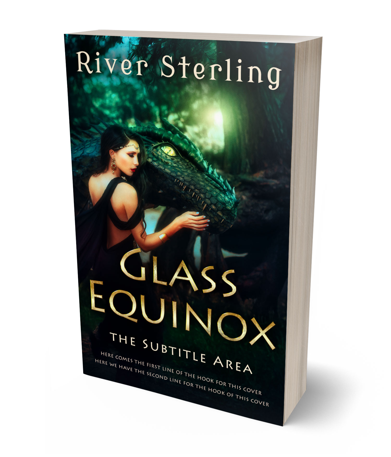 3D view of Premade Fantasy Book Cover - Aztec #36127 | BookCoverZone*