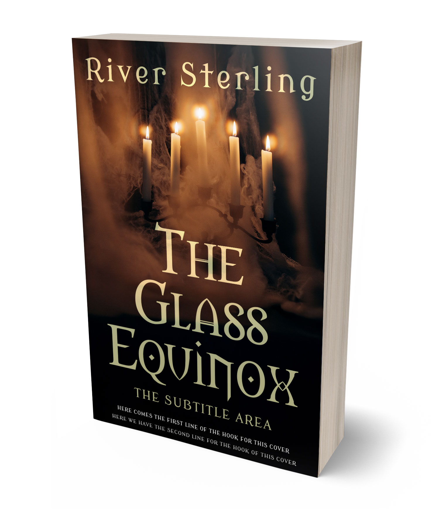 3D view of Premade Horror Book Cover - Night Rider #36135 | BookCoverZone*