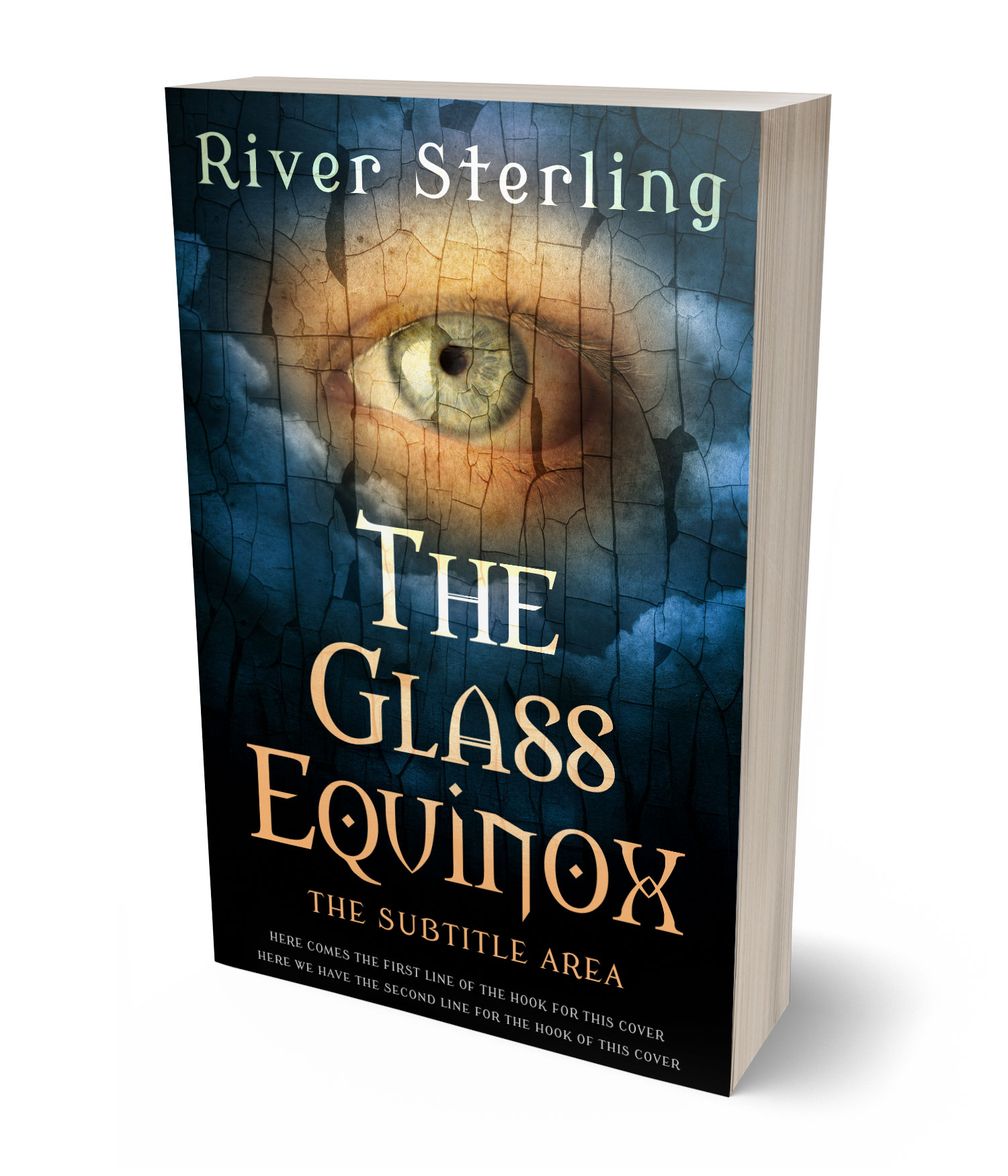 3D view of Custom & Premade Horror Book Cover - Tan #36136 | BookCoverZone*