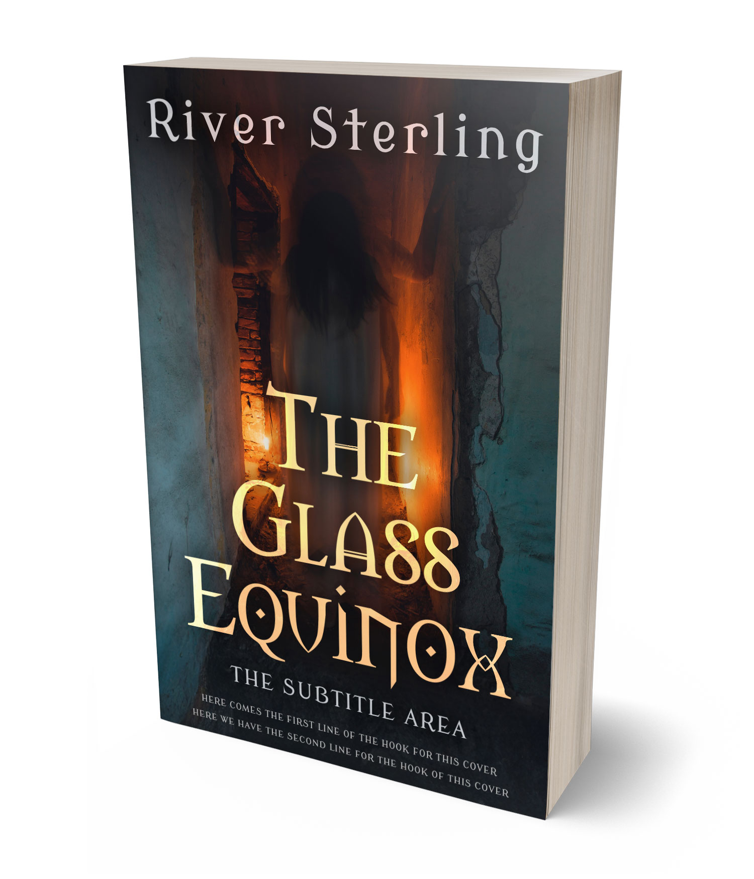 3D view of Premade Mystery & Thriller & Suspense Book Cover - Shark #36137 | BookCoverZone*