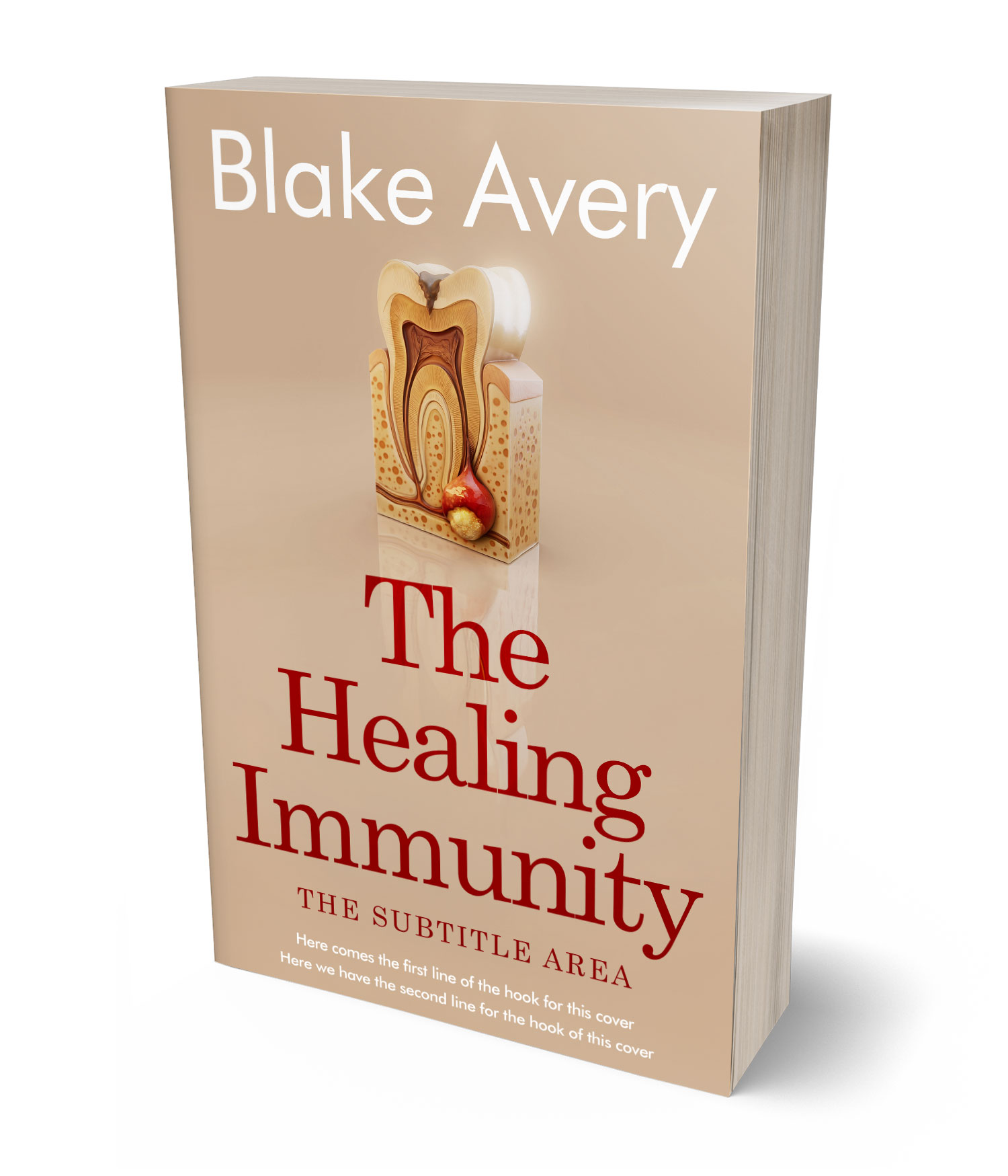 3D view of Premade Medical Book Cover - Sorrell Brown #36167 | BookCoverZone*