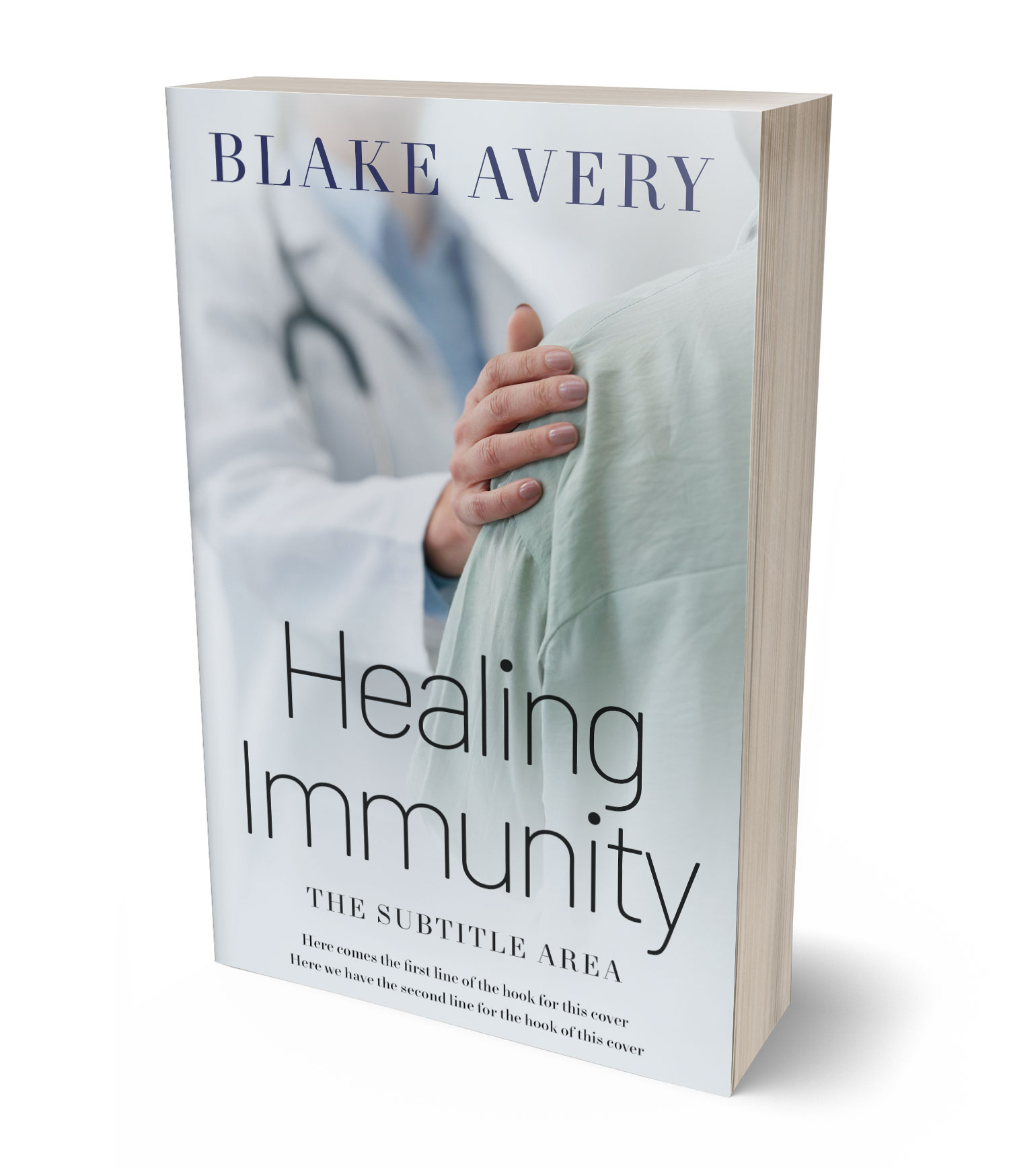 3D view of Premade Medical Book Cover - Iron #36174 | BookCoverZone*