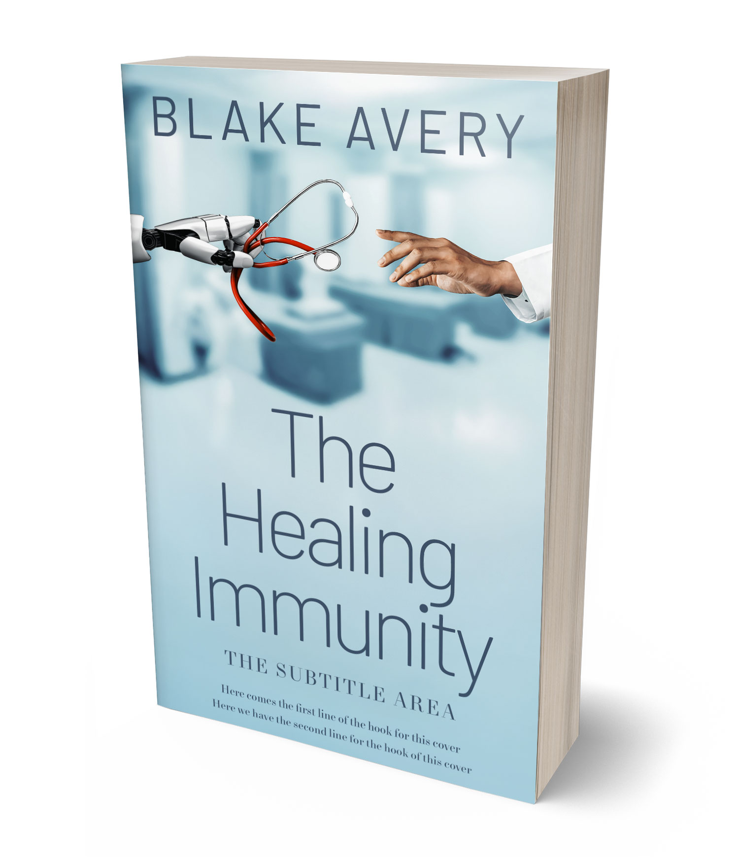 3D view of Premade Medical Book Cover - Ziggurat #36176 | BookCoverZone*