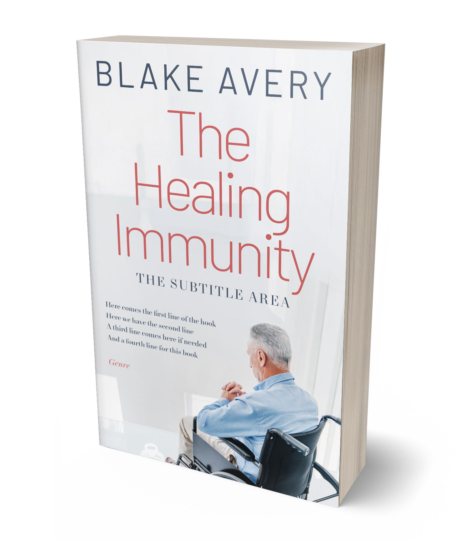 3D view of Premade Medical Book Cover - Athens Gray #36177 | BookCoverZone*