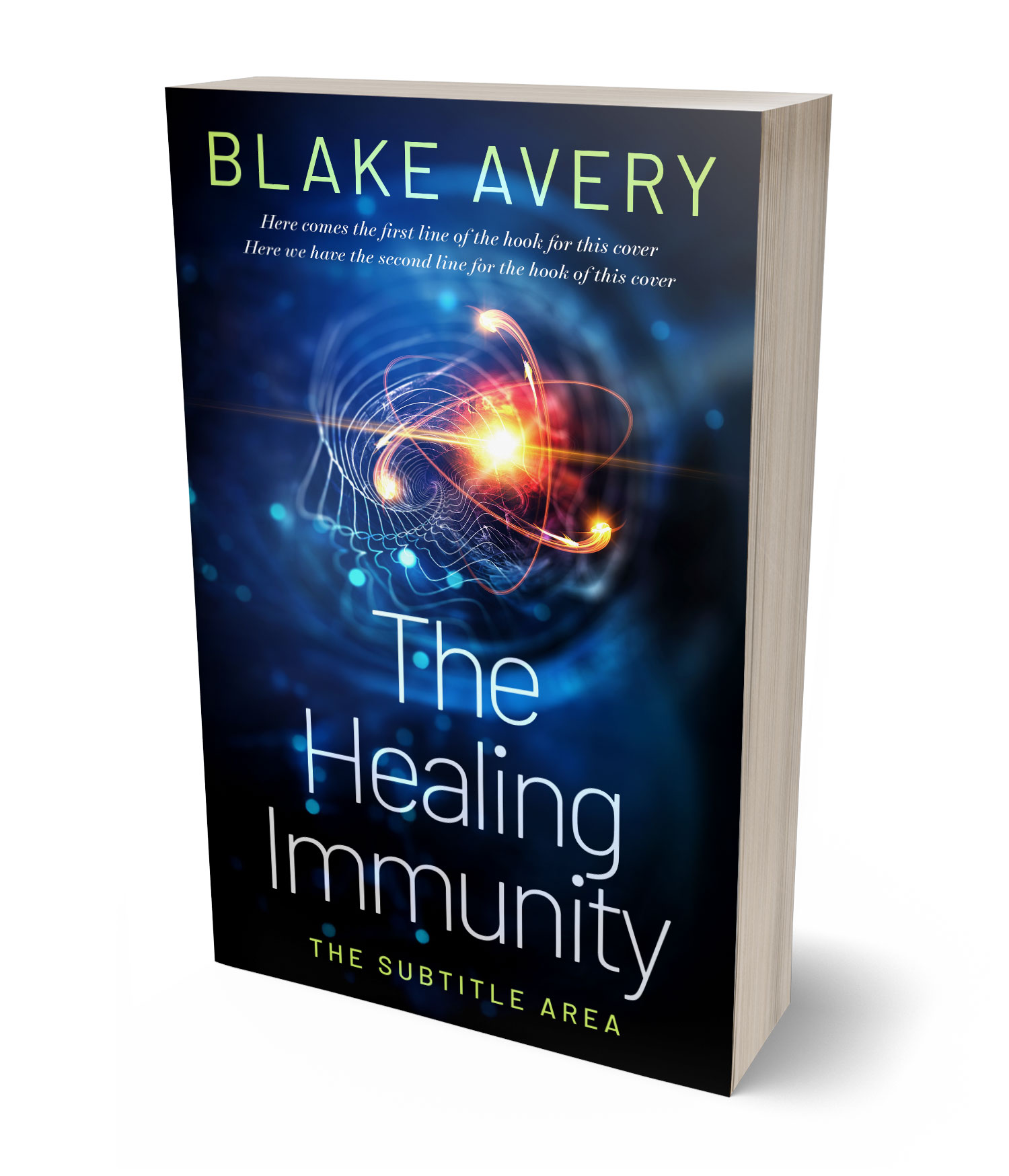 3D view of Premade Science & Nature Book Cover - Firefly #36184 | BookCoverZone*