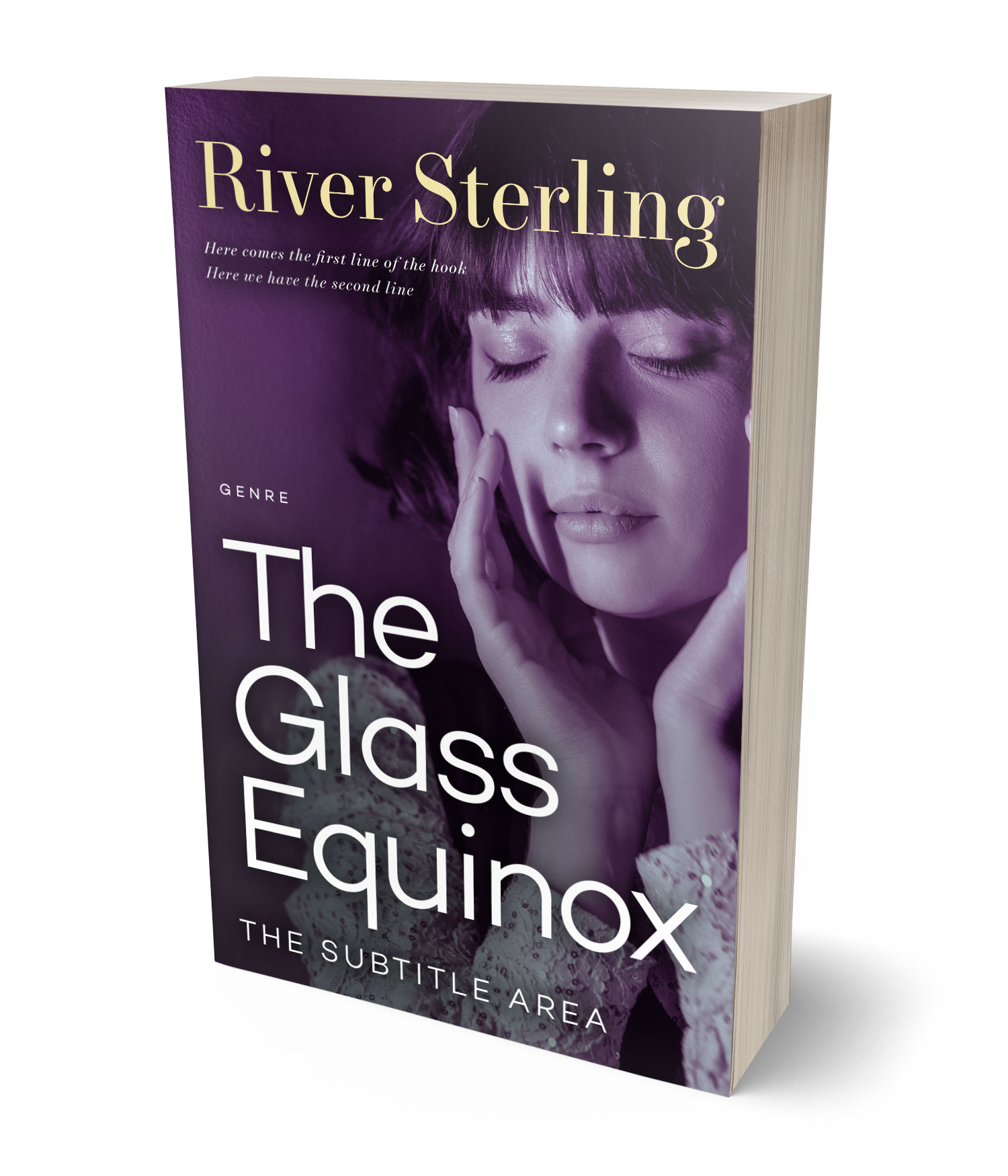 3D view of Premade Romance Book Cover - Bleached Cedar #36188 | BookCoverZone*