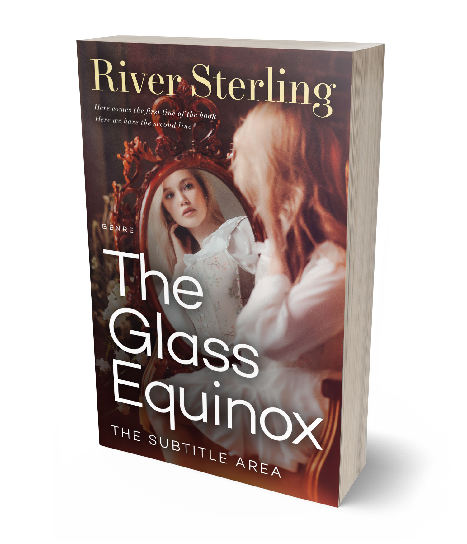 3D view of Premade Romance Book Cover - Woody Brown #36189 | BookCoverZone*