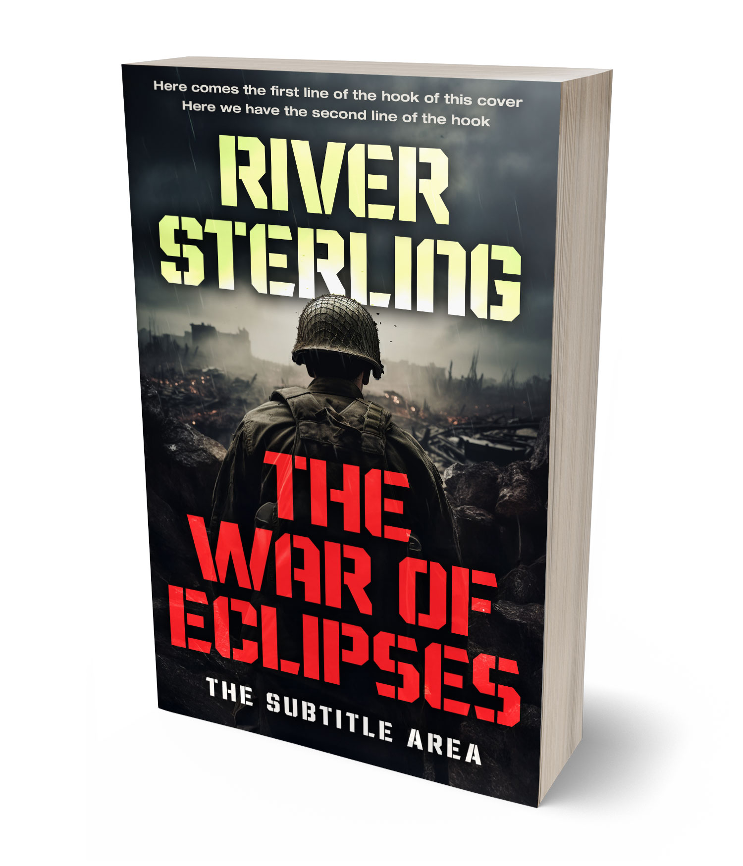 3D view of Premade Apocalyptica Book Cover - Shark #36206 | BookCoverZone*