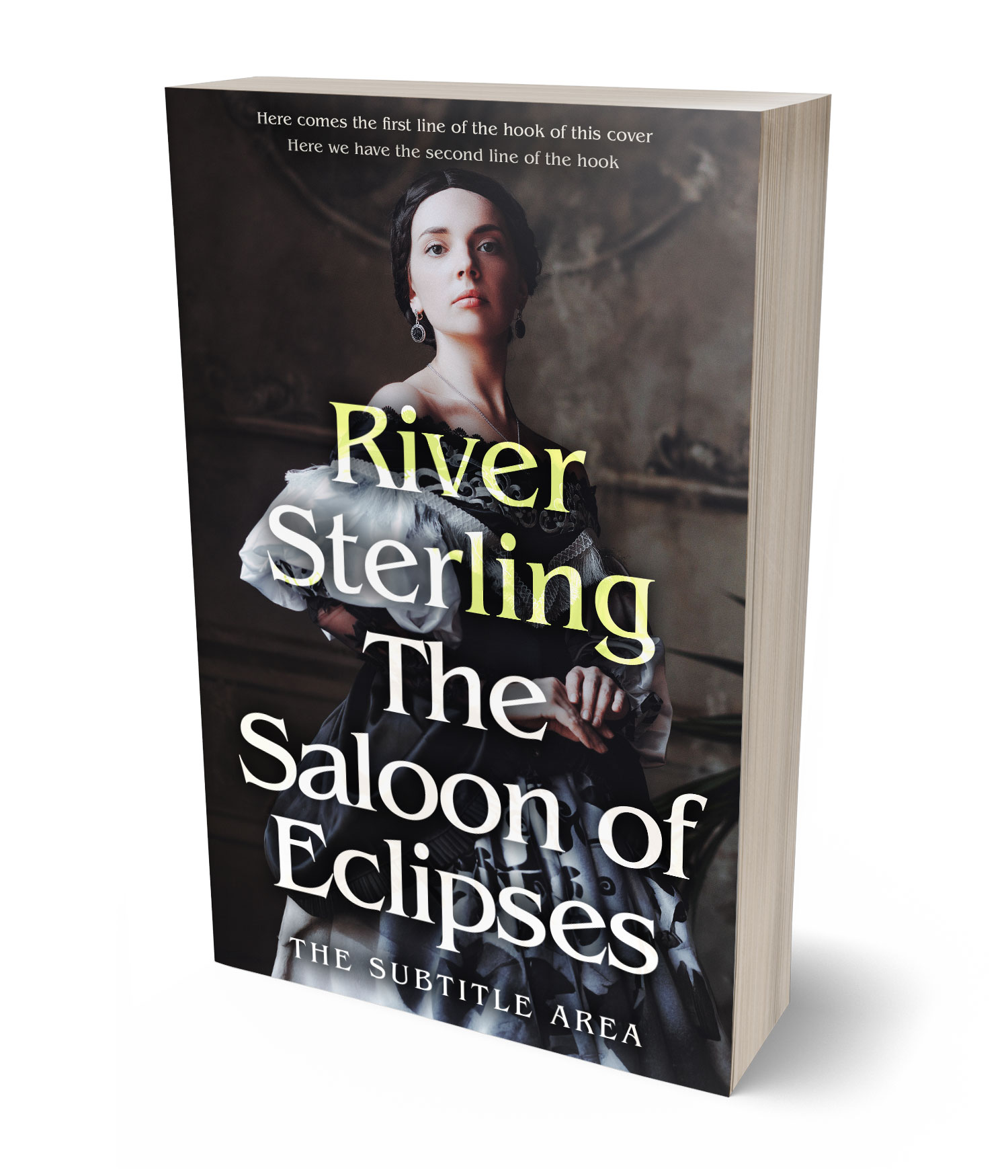 3D view of Premade Historical Book Cover - Mine Shaft #36211 | BookCoverZone*