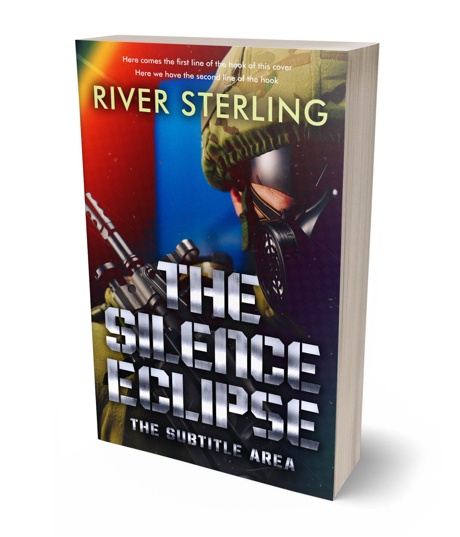 3D view of Premade Mystery & Thriller & Suspense Book Cover - Old Rose #36216 | BookCoverZone*