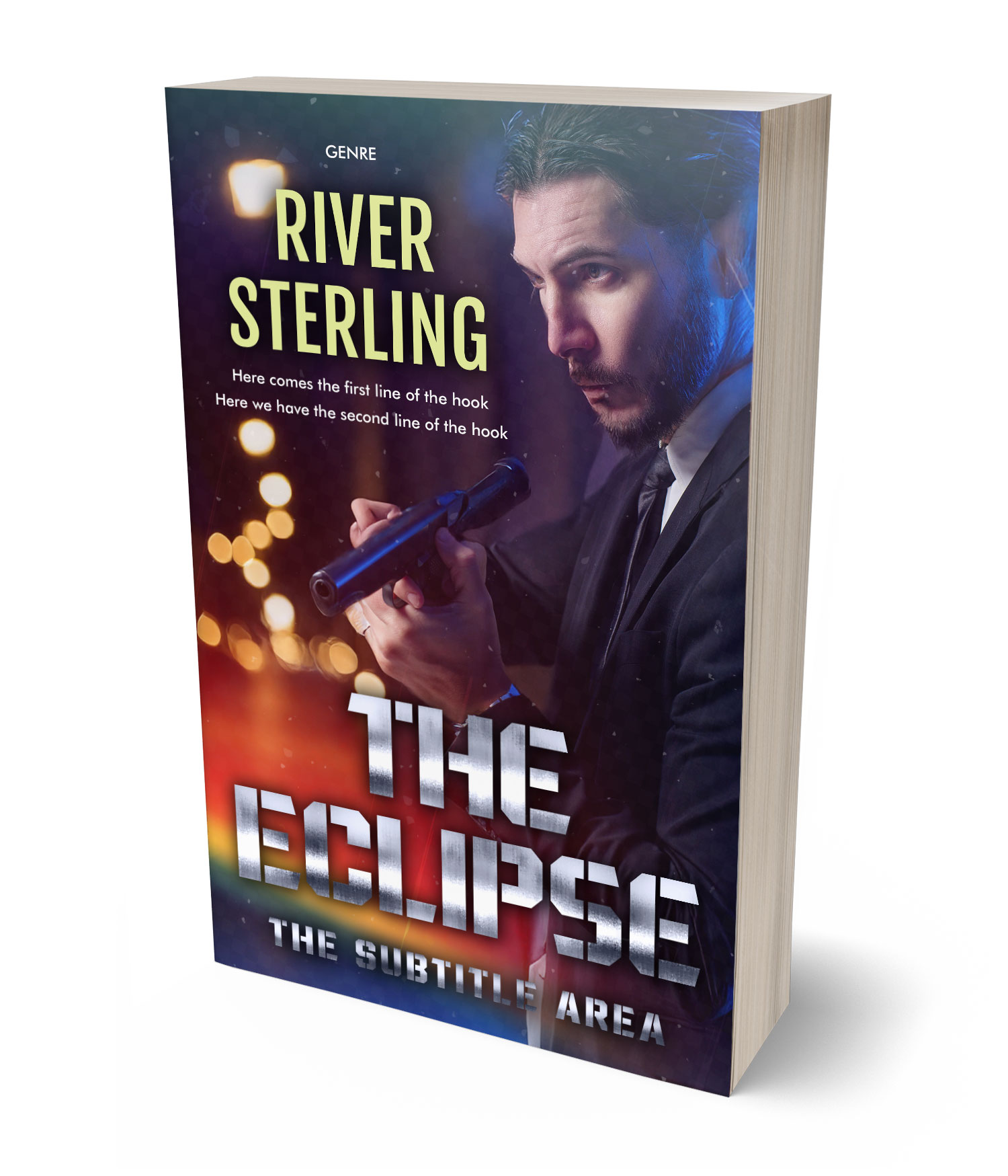 3D view of Premade Mystery & Thriller & Suspense Book Cover - Bleached Cedar #36218 | BookCoverZone*