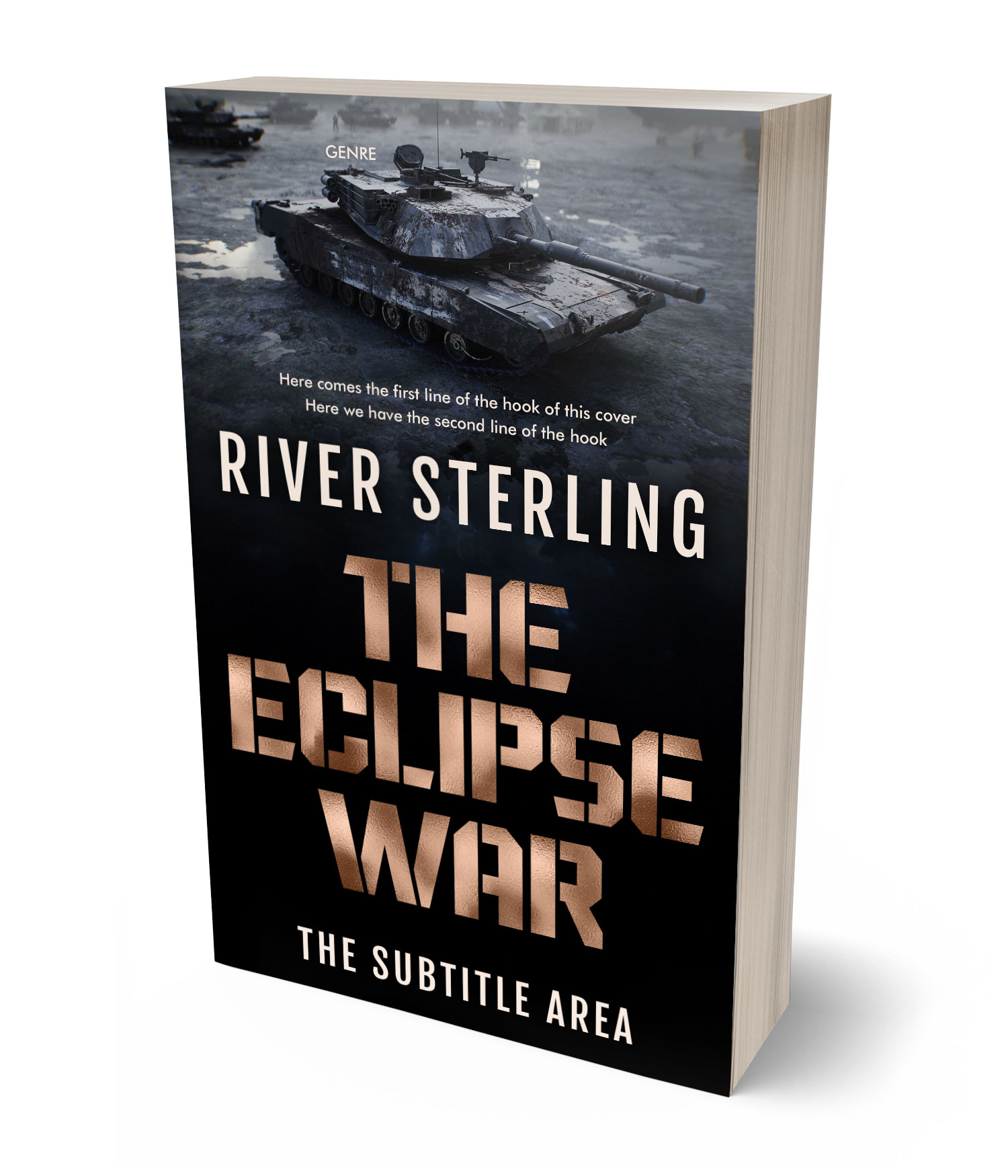 3D view of Premade Action & Adventure Book Cover - Rodeo Dust #36222 | BookCoverZone*