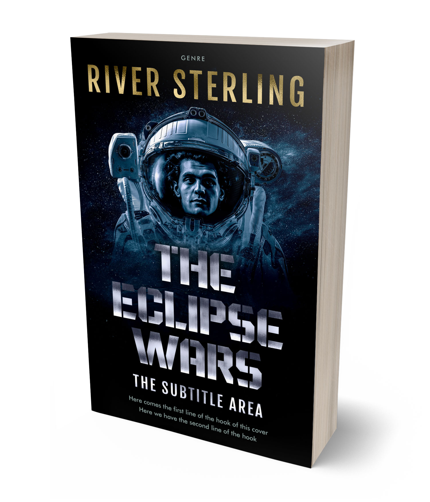 3D view of Premade  Book Cover - Ebony #36237 | BookCoverZone*