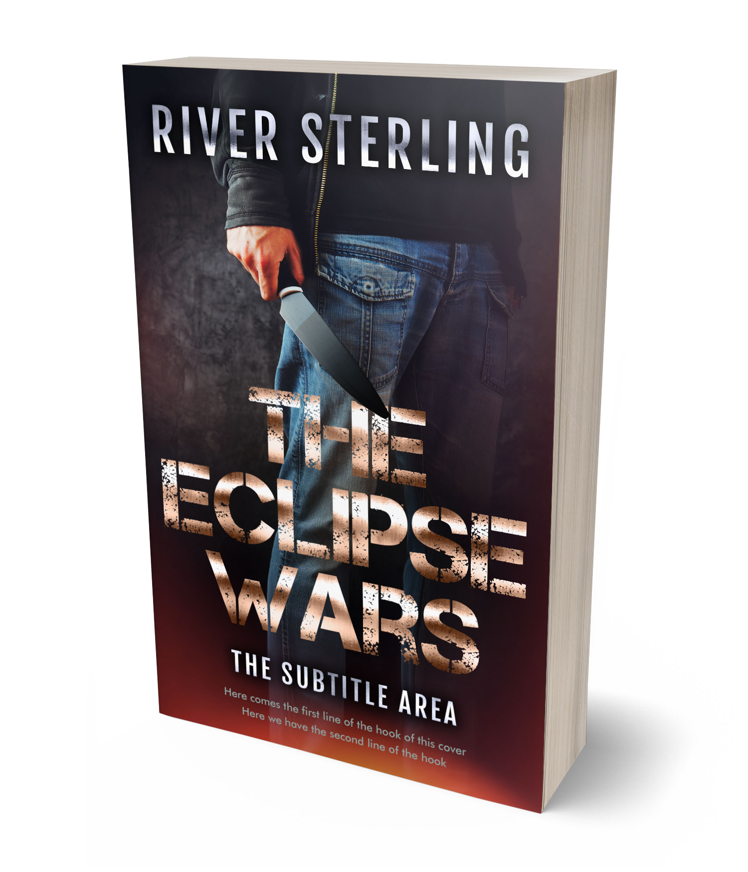 3D view of Premade Mystery & Thriller & Suspense Book Cover - Thunder #36240 | BookCoverZone*