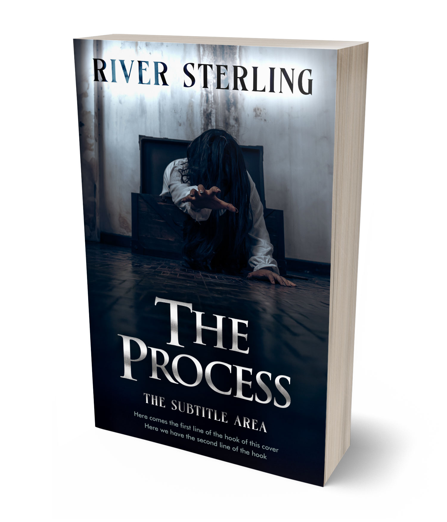 3D view of Premade Horror Book Cover - Loblolly #36244 | BookCoverZone*