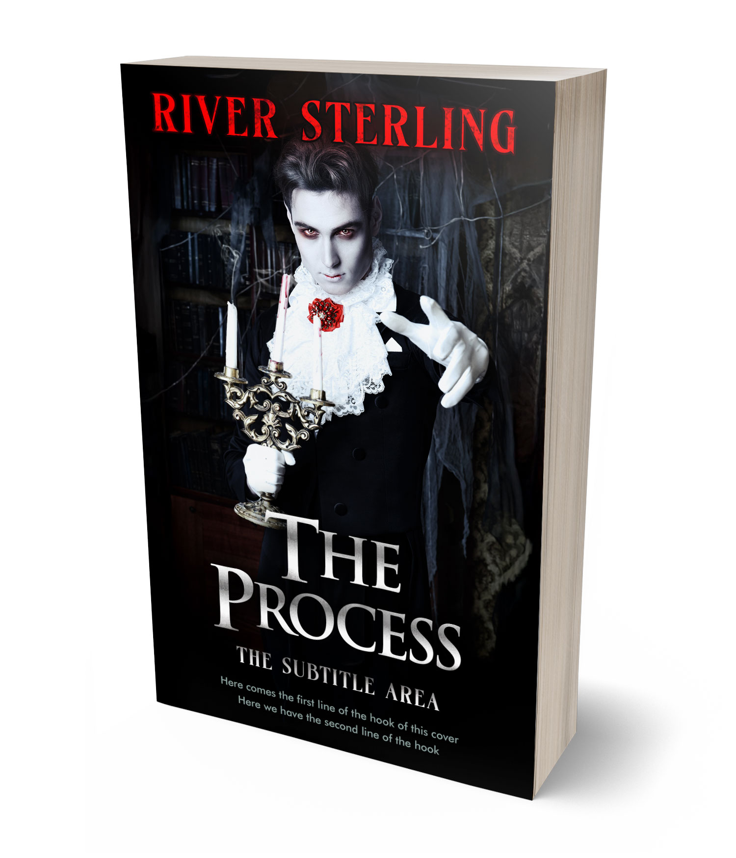 3D view of Premade Horror Book Cover - Cold Turkey #36250 | BookCoverZone*