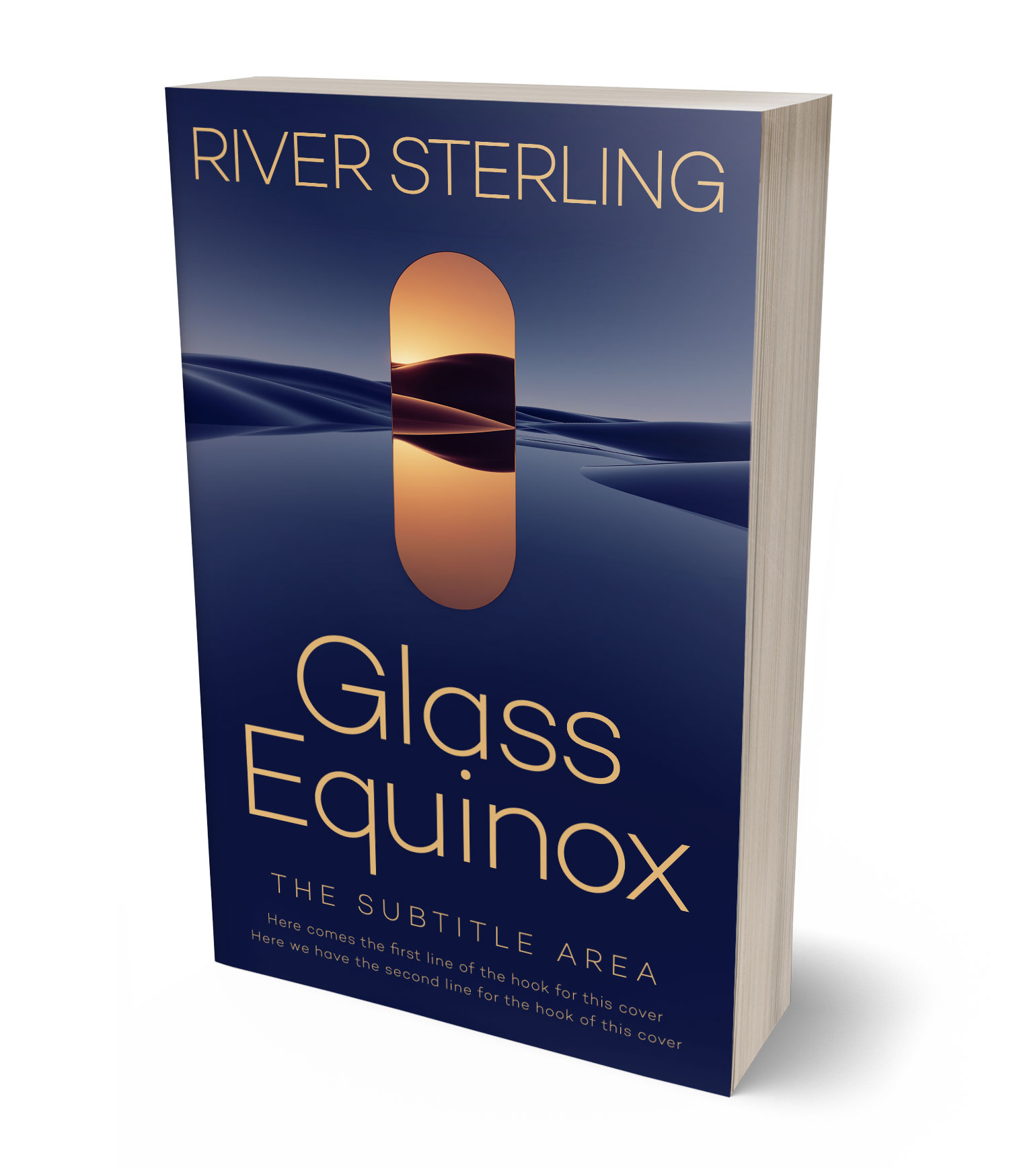 3D view of Premade Surreal Book Cover - Bunting #36260 | BookCoverZone
